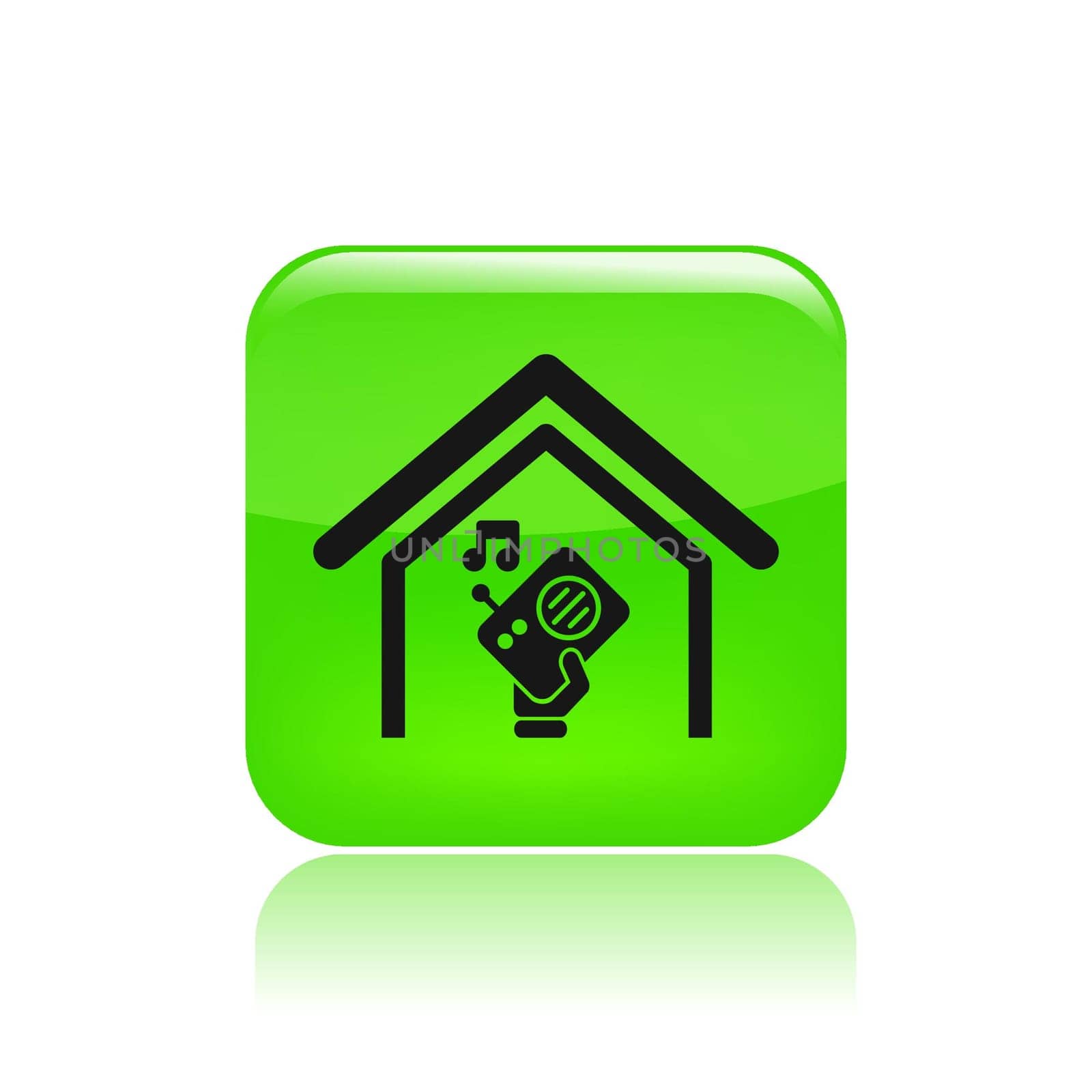 Vector illustration of single isolated radio icon