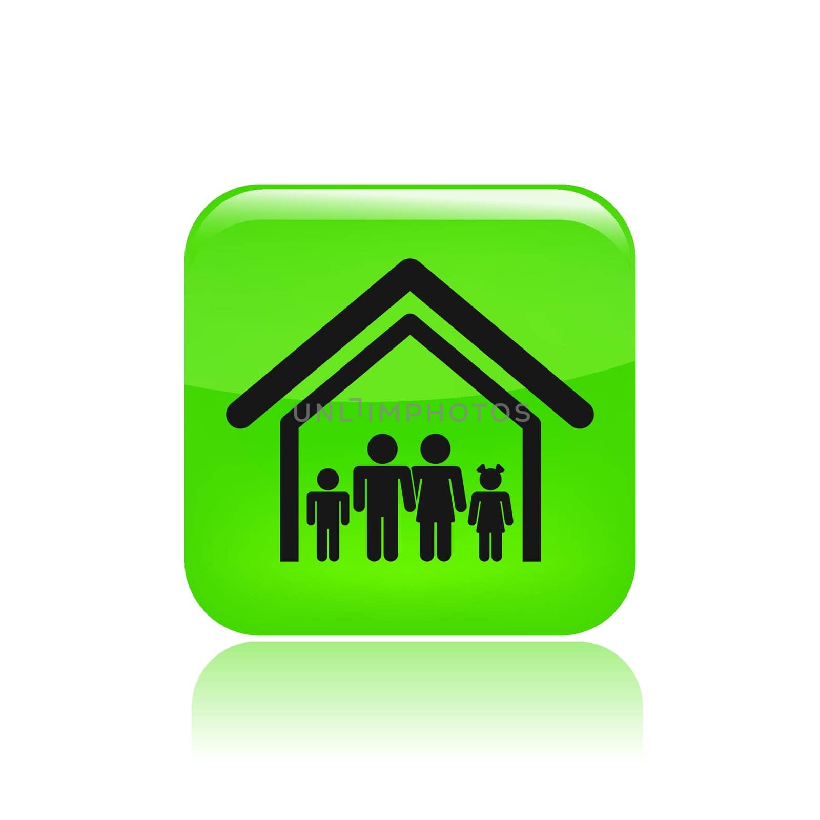 Vector illustration of single isolated family icon