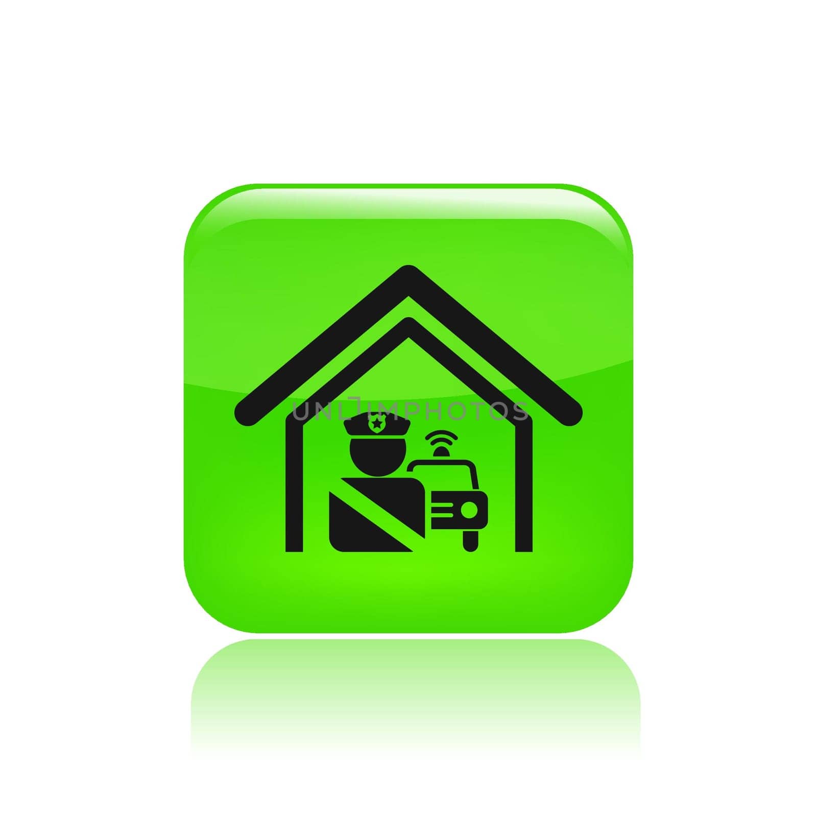Vector illustration of single isolated police icon