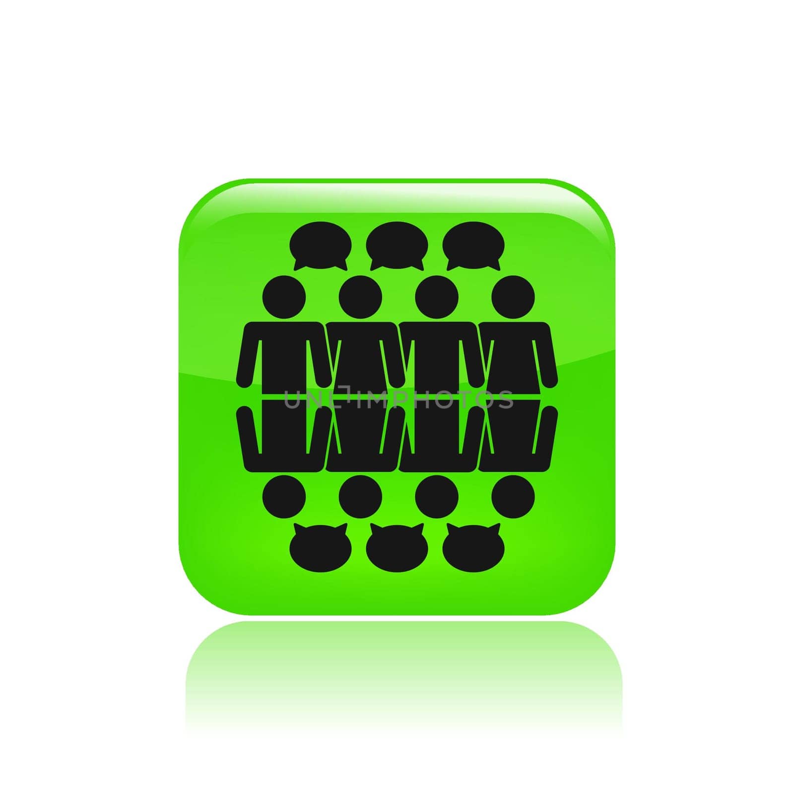 Vector illustration of single isolated social network icon