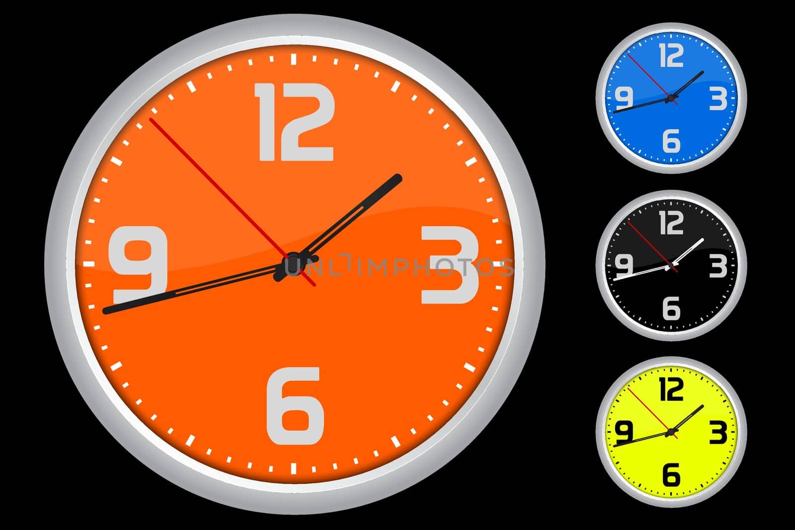 Vector illustration of single isolated clock icon