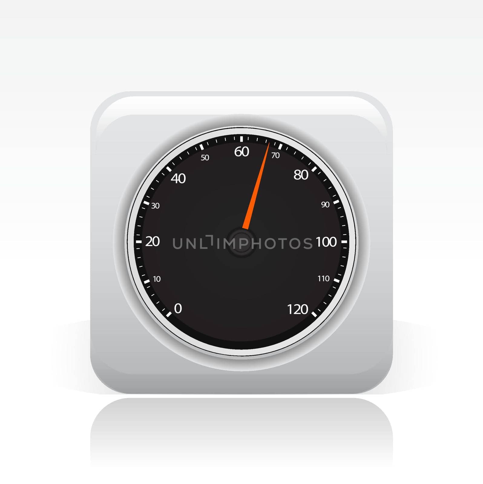 Vector illustration of single isolated tachometer icon