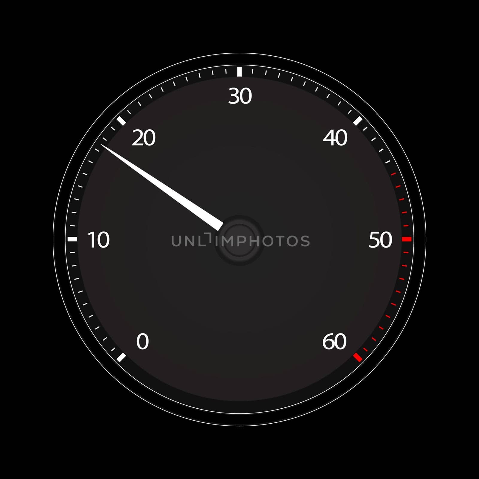 Vector illustration of single isolated tachometer icon