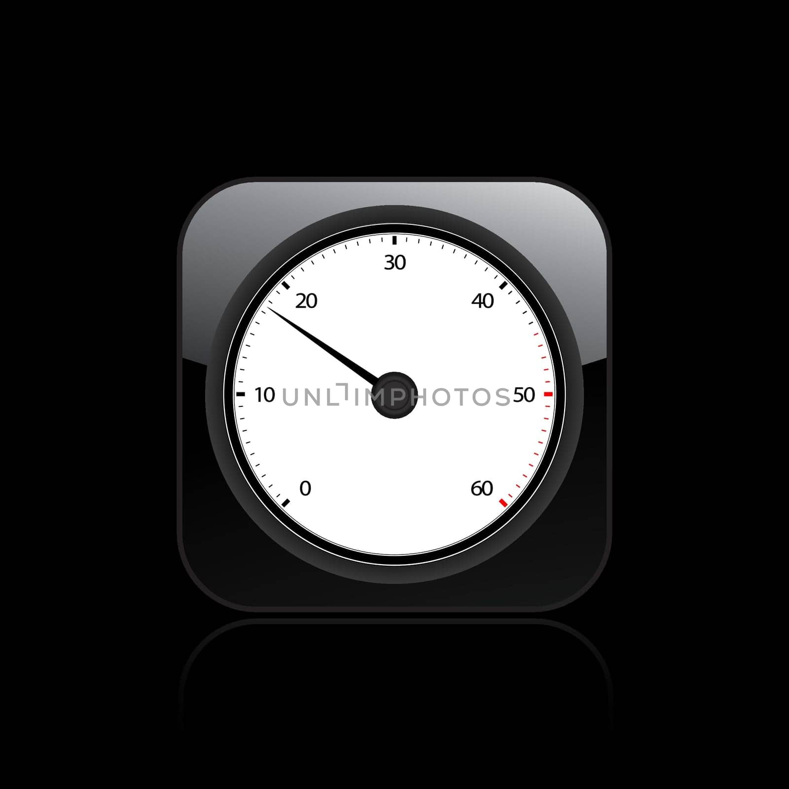Vector illustration of single isolated tachometer icon