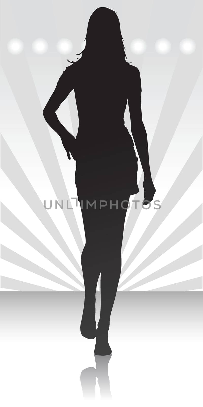 Vector illustration of single isolated fashion parade icon