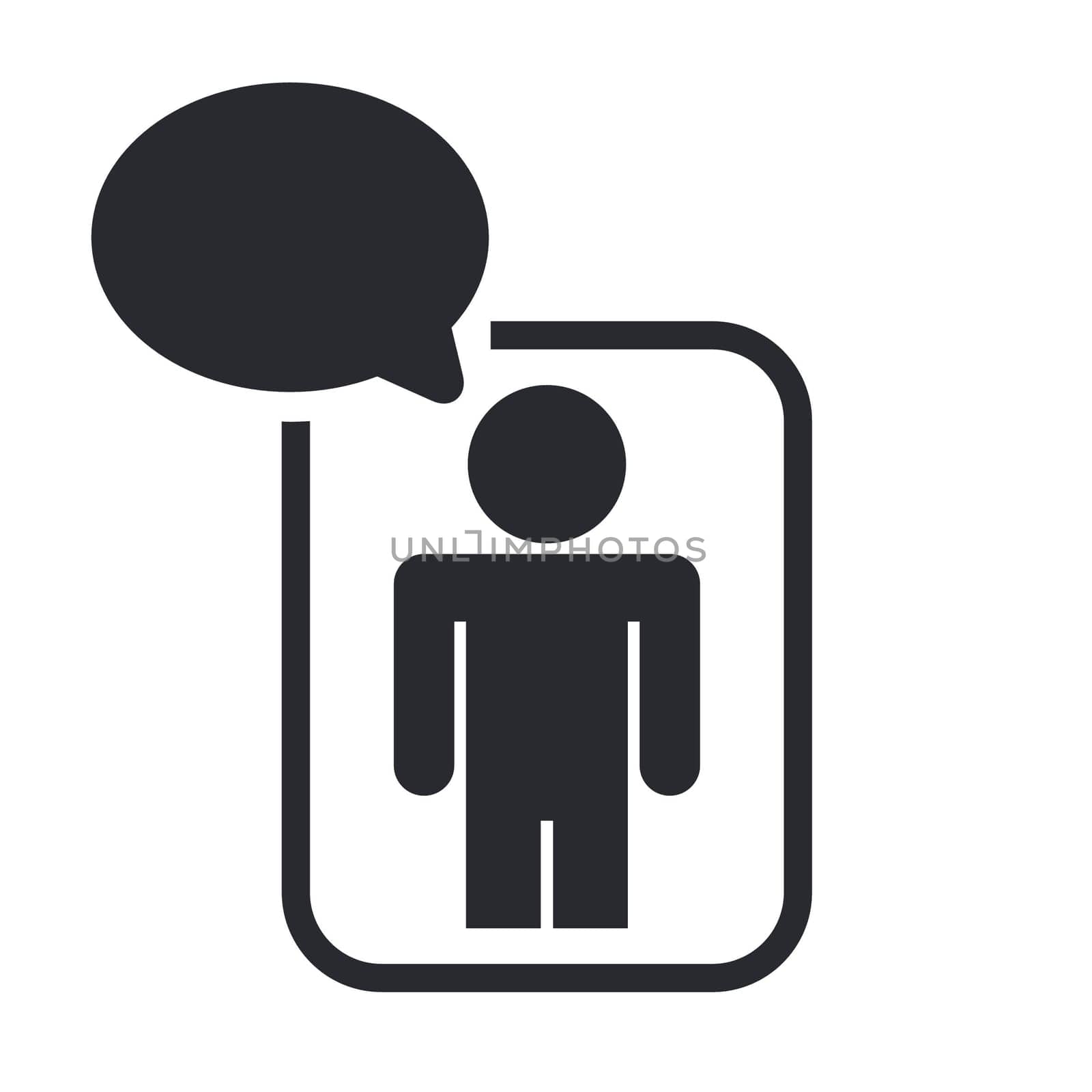 Vector illustration of single isolated social network icon