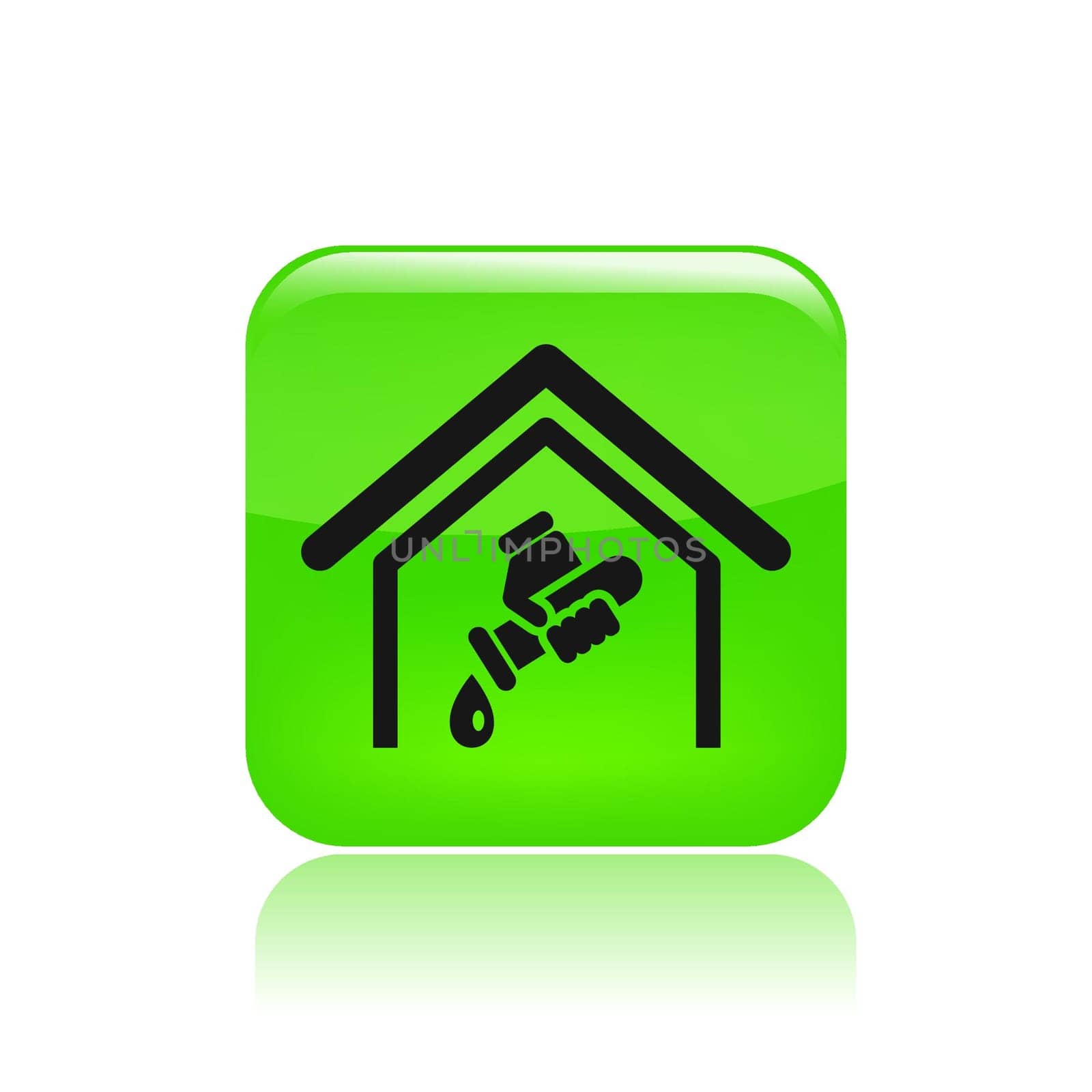 Vector illustration of single isolated water house icon