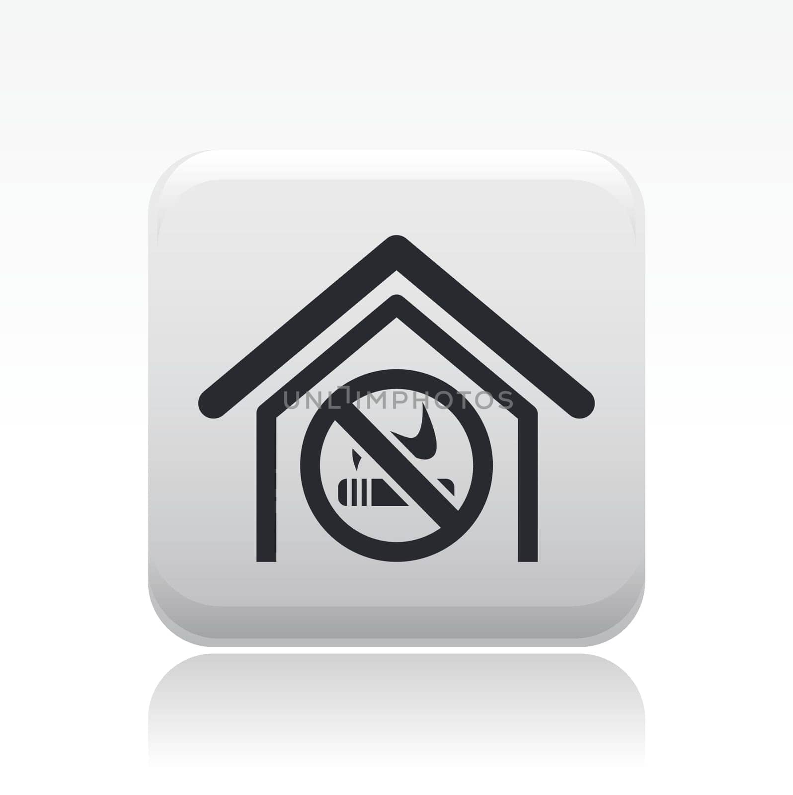 Vector illustration of single isolated no smoke icon