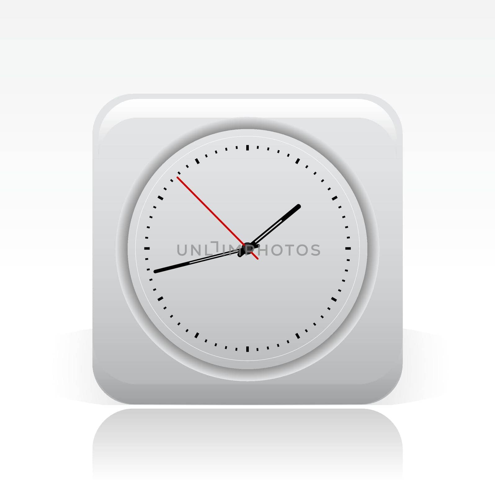 Vector illustration of single isolated clock icon