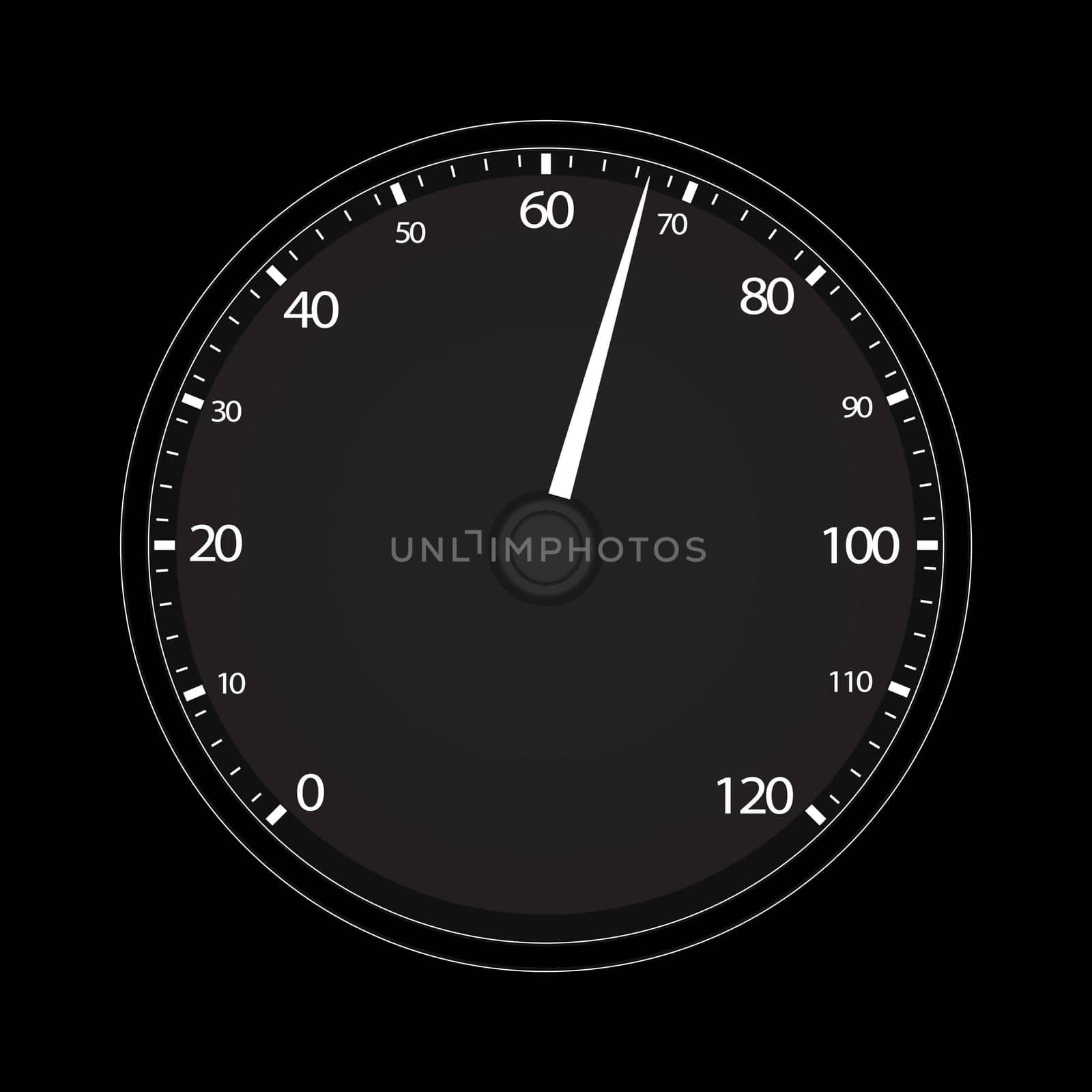 Vector illustration of single isolated tachometer icon