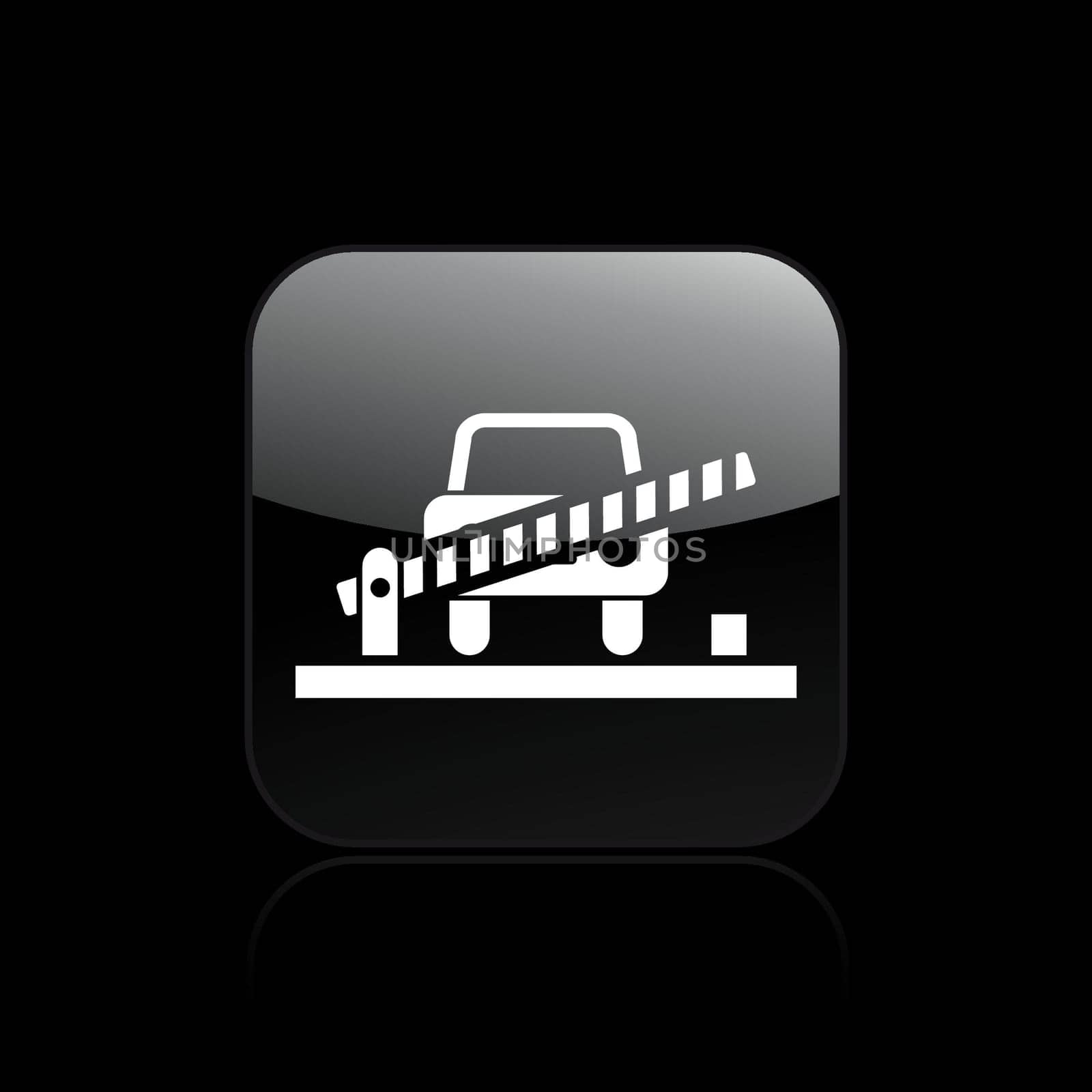 Vector illustration of single isolated gate car icon