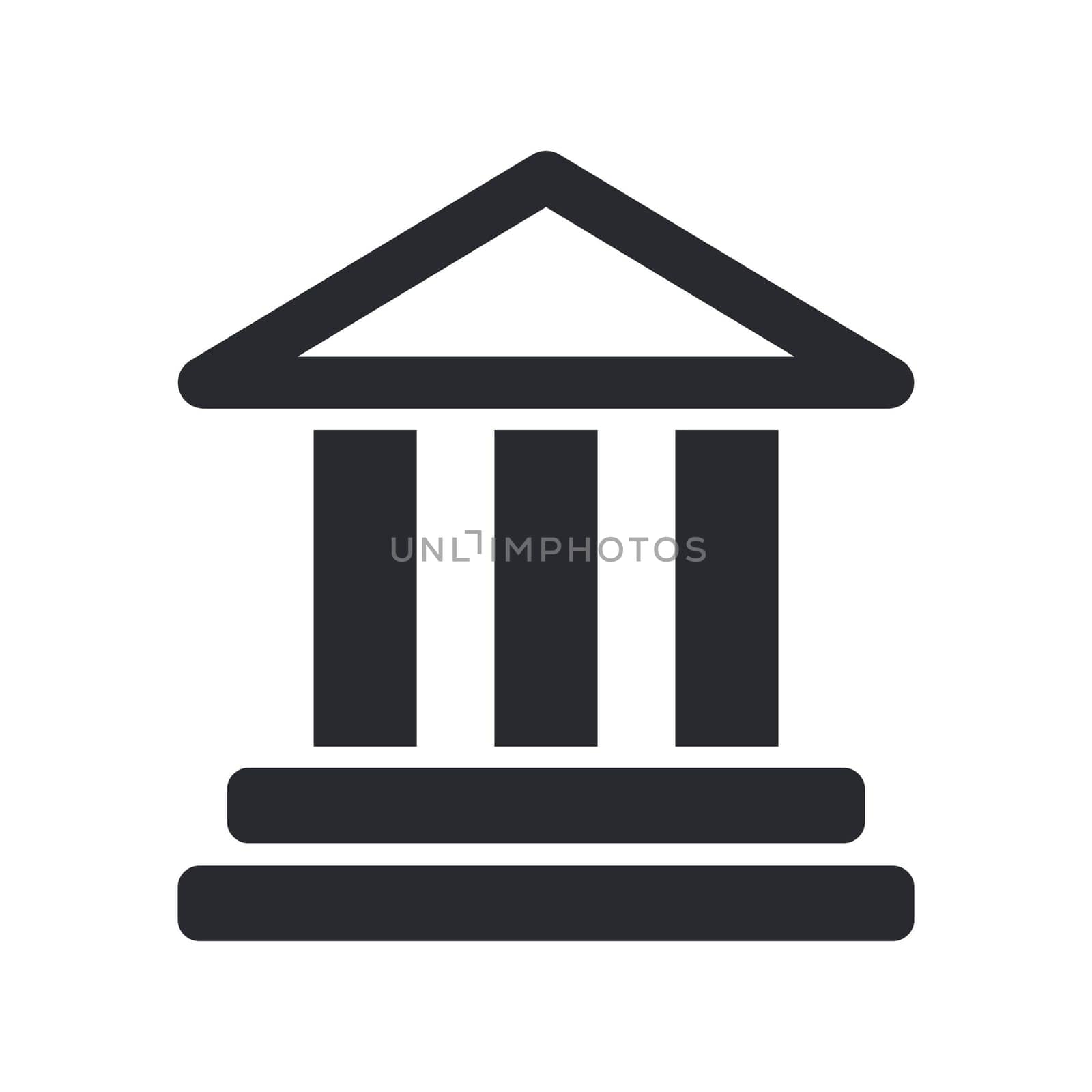 Vector illustration of single isolated temple icon