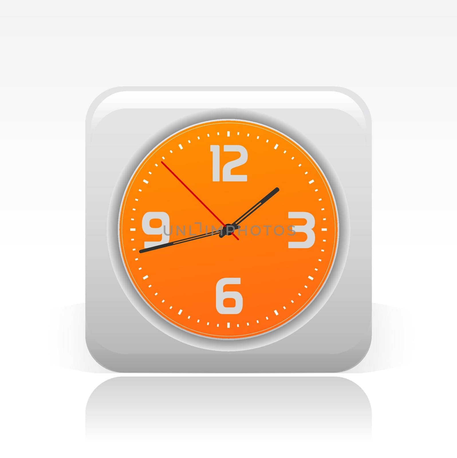 Vector illustration of single isolated clock icon