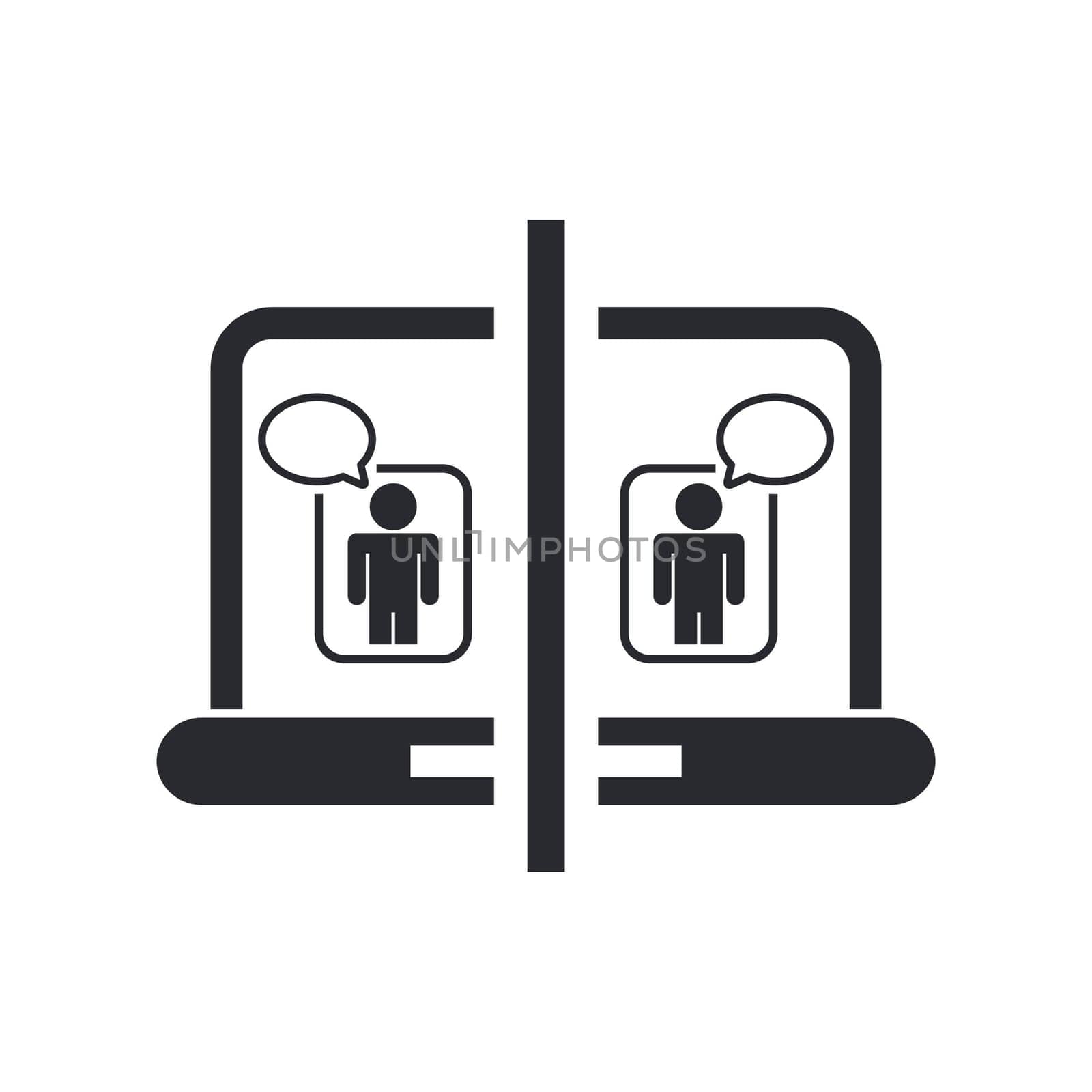 Vector illustration of single isolated chat icon