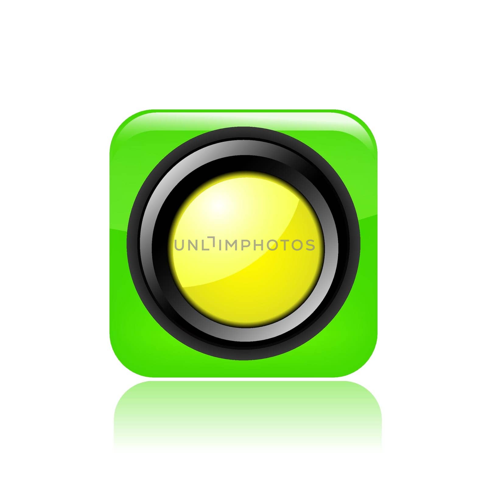 Vector illustration of single isolated yellow light icon
