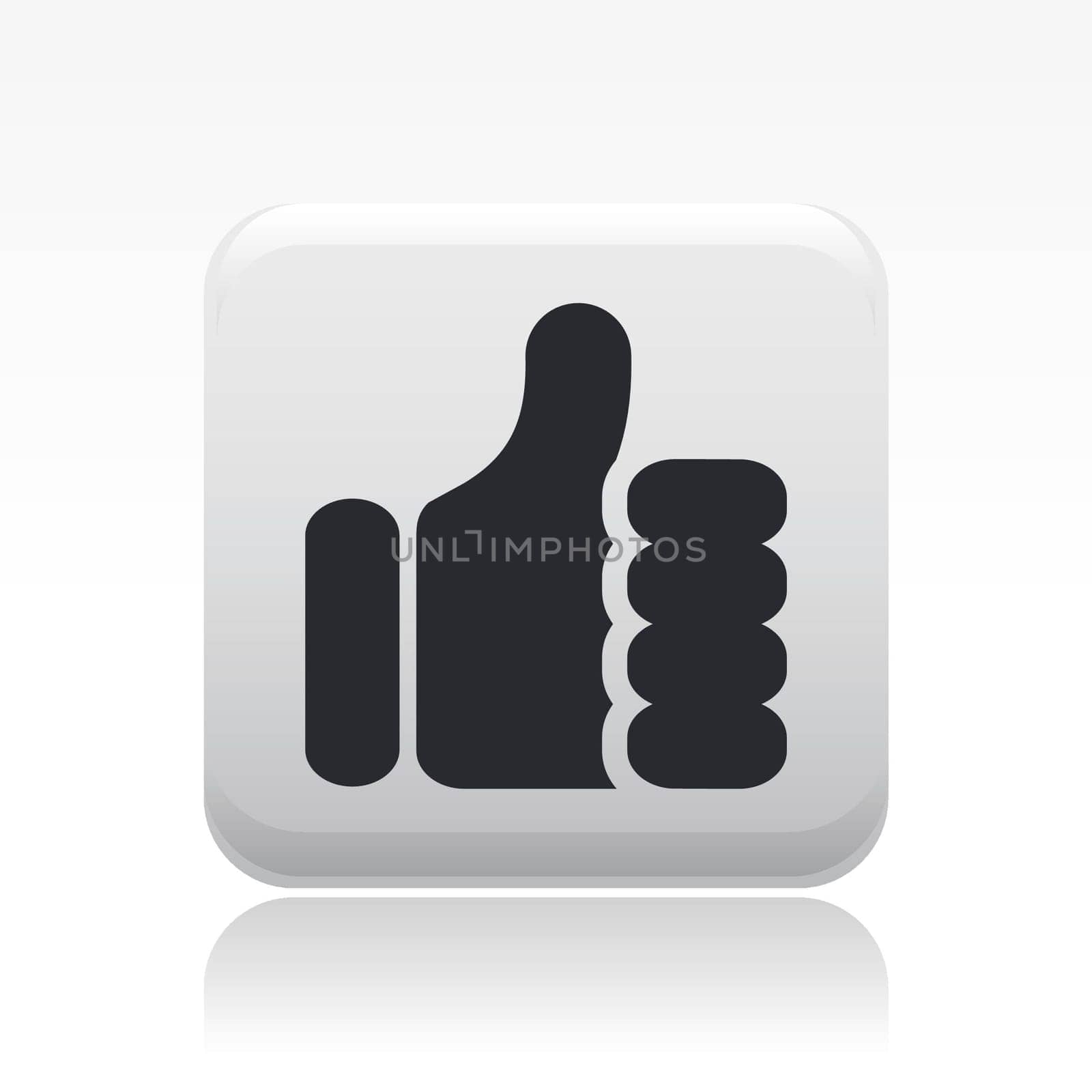 Vector illustration of single isolated ok icon