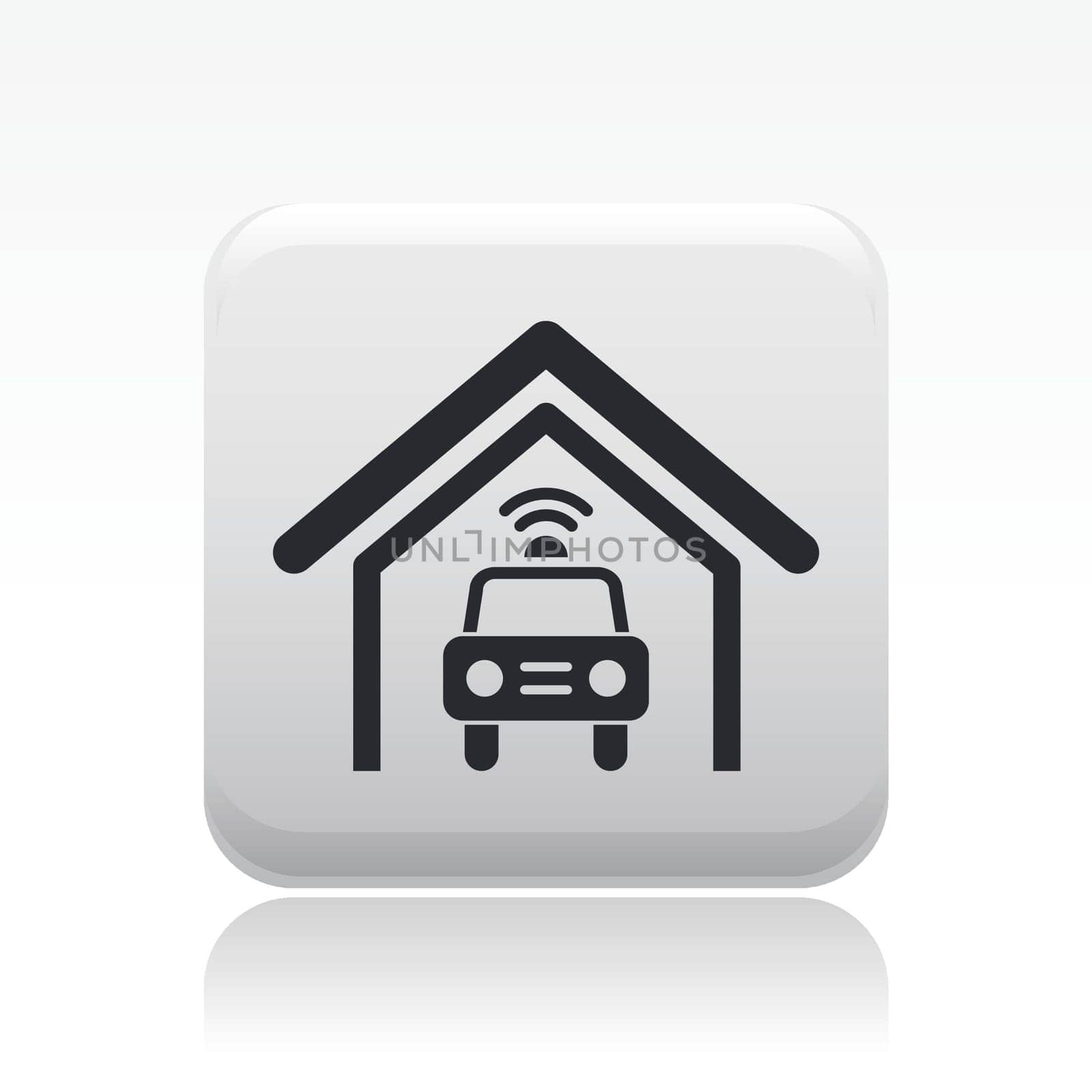 Vector illustration of single isolated police car icon