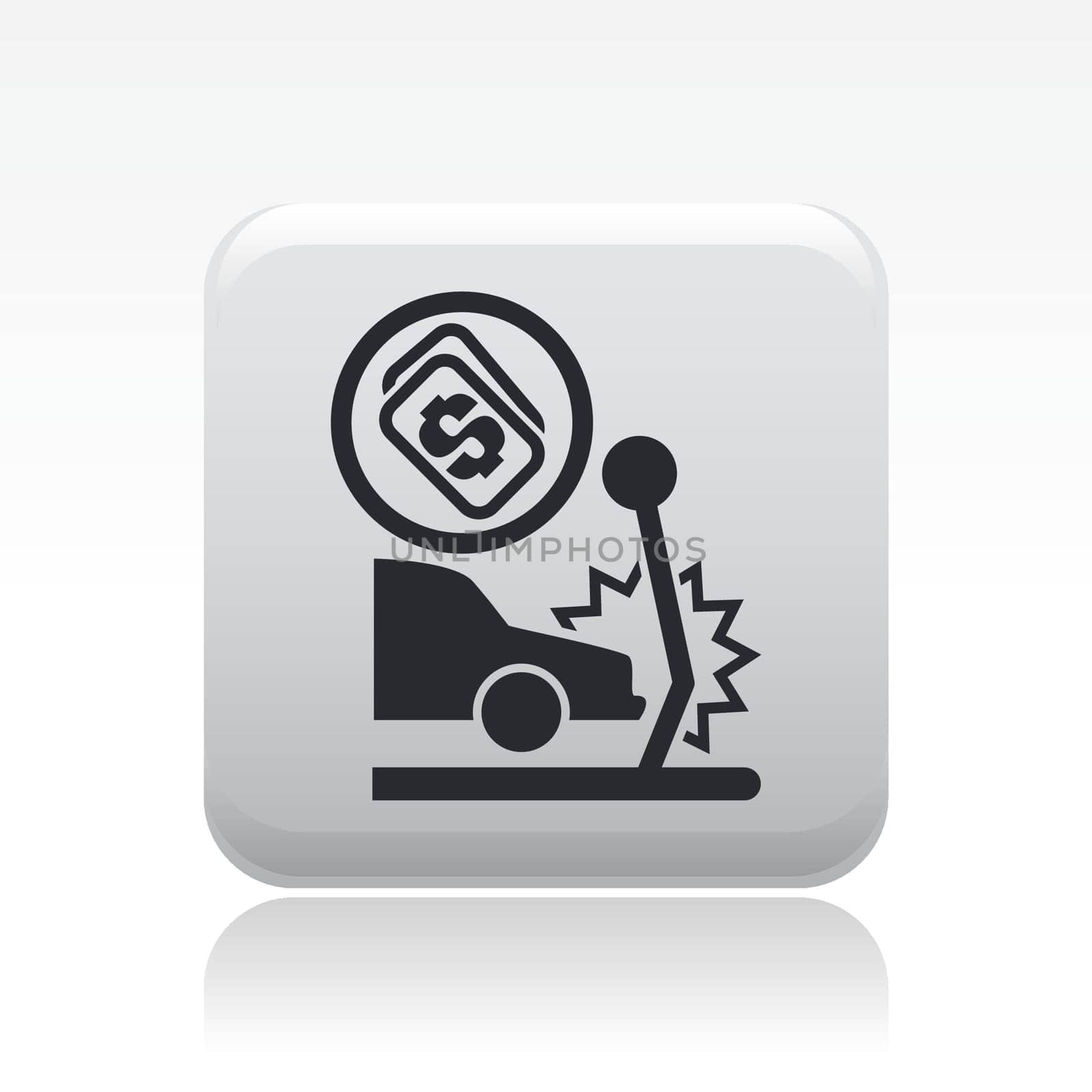 Vector illustration of single isolated crash icon