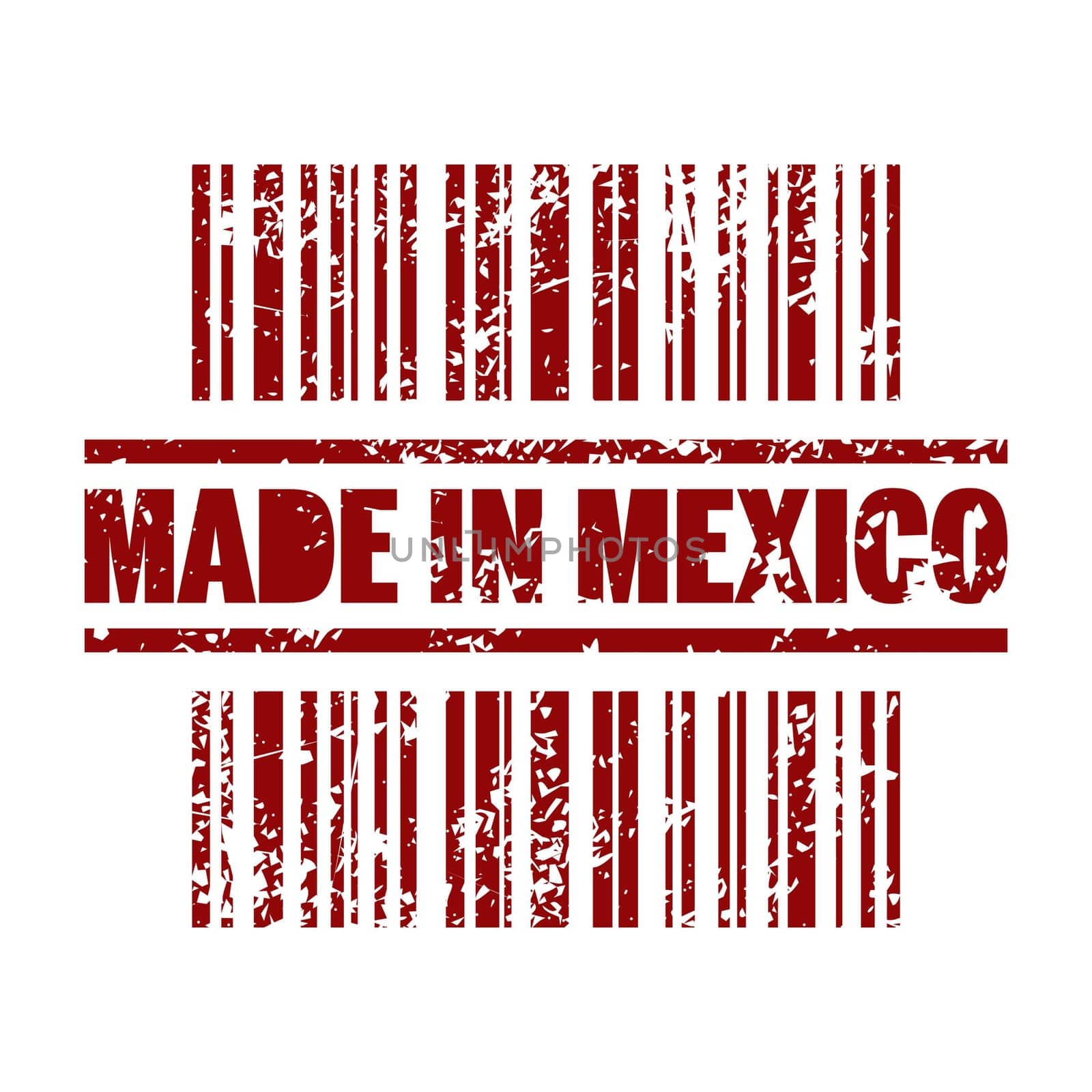 Vector illustration of single isolated made in Mexico print icon