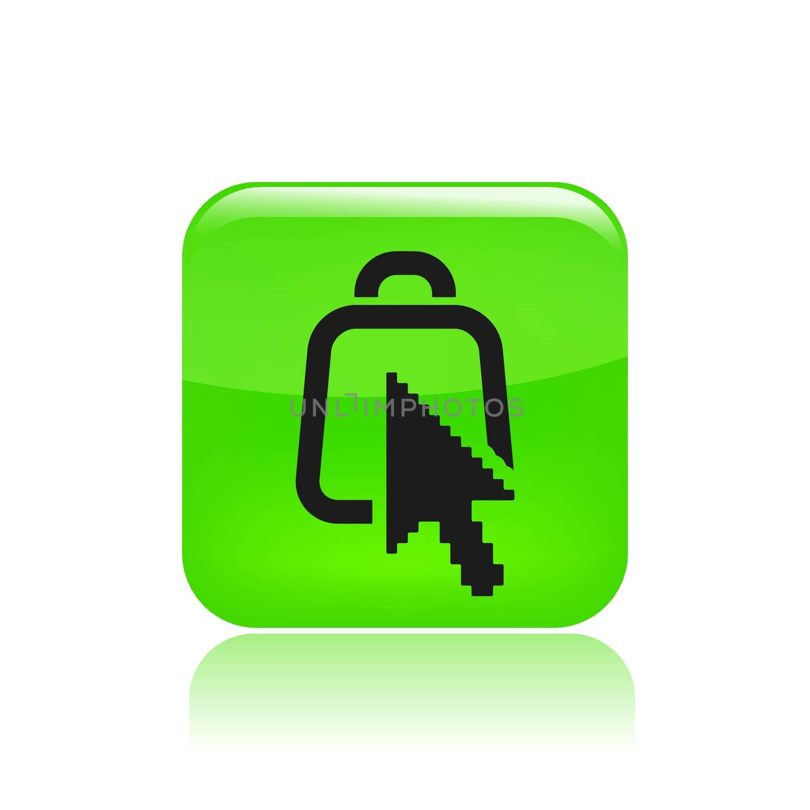 Vector illustration of single isolated web bag icon