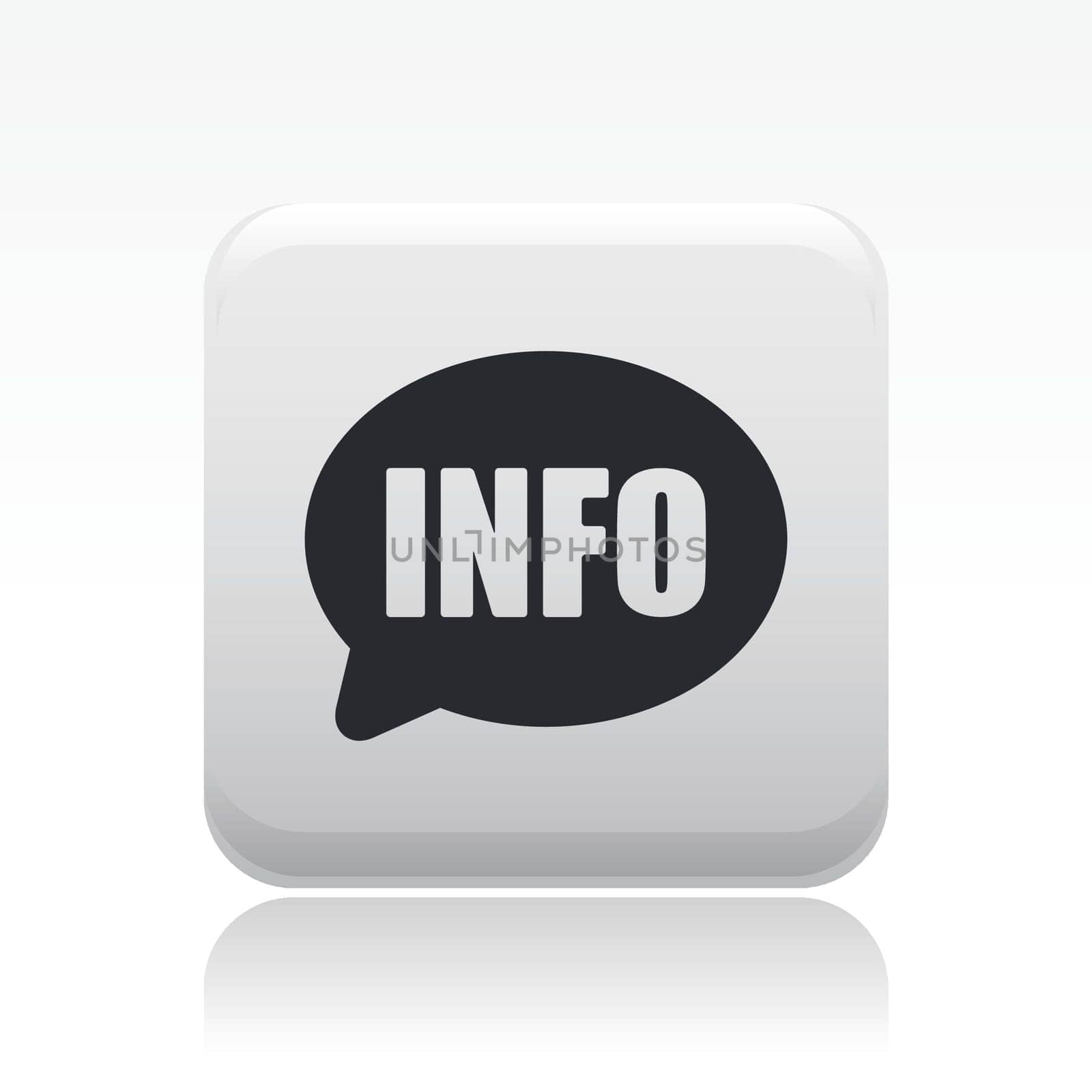 Vector illustration of single isolated info icon