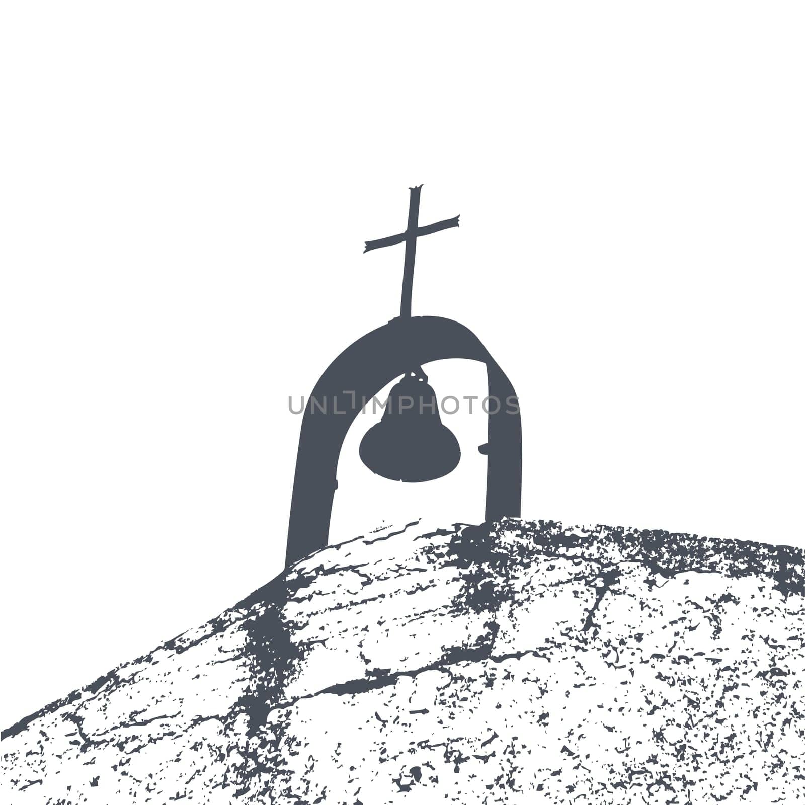 Vector illustration of church grunge design