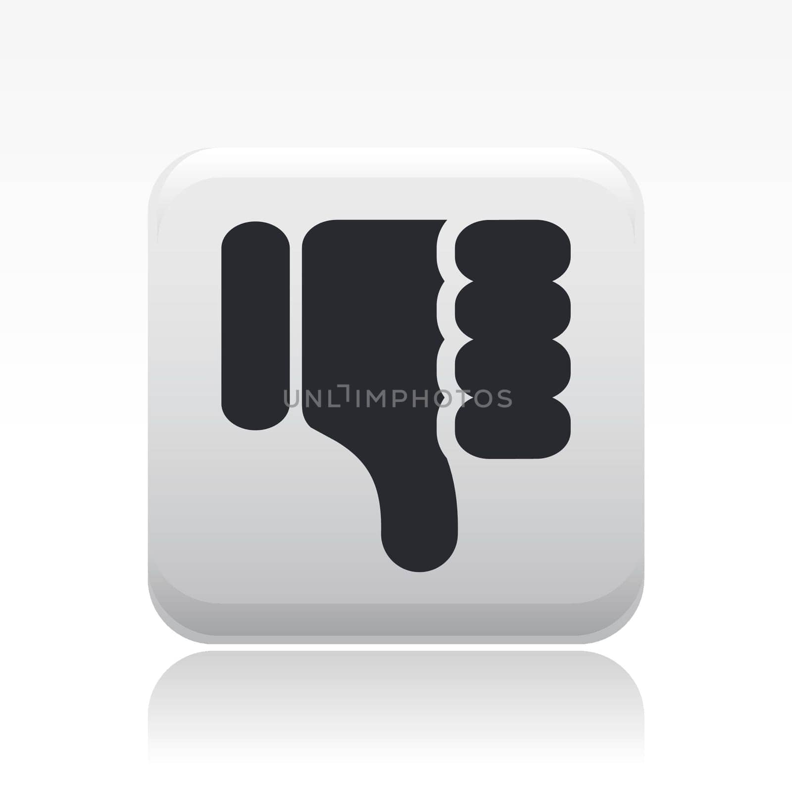 Vector illustration of single isolated denial icon
