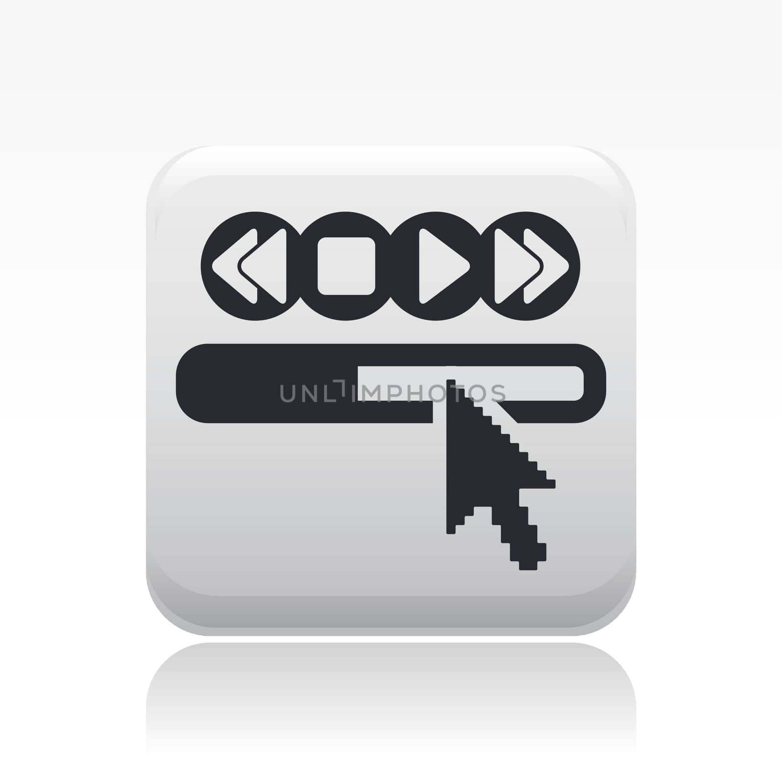 Vector illustration of single isolated player icon