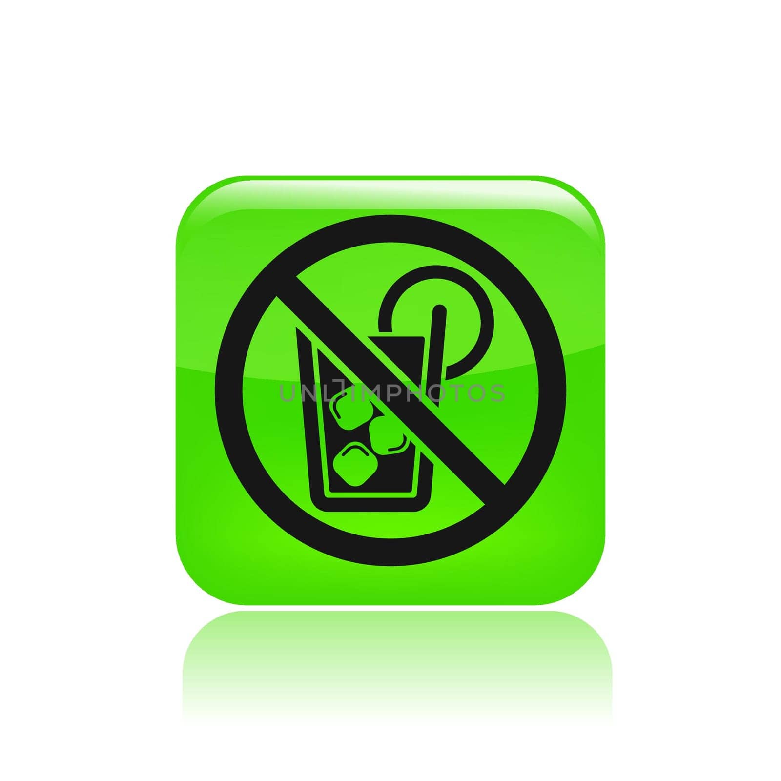 Vector illustration of single isolated no drink icon