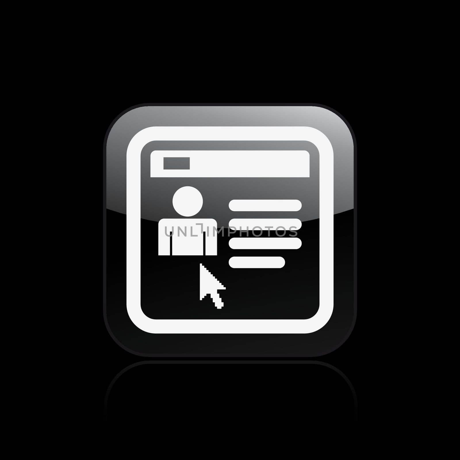 Vector illustration of single isolated personal card icon