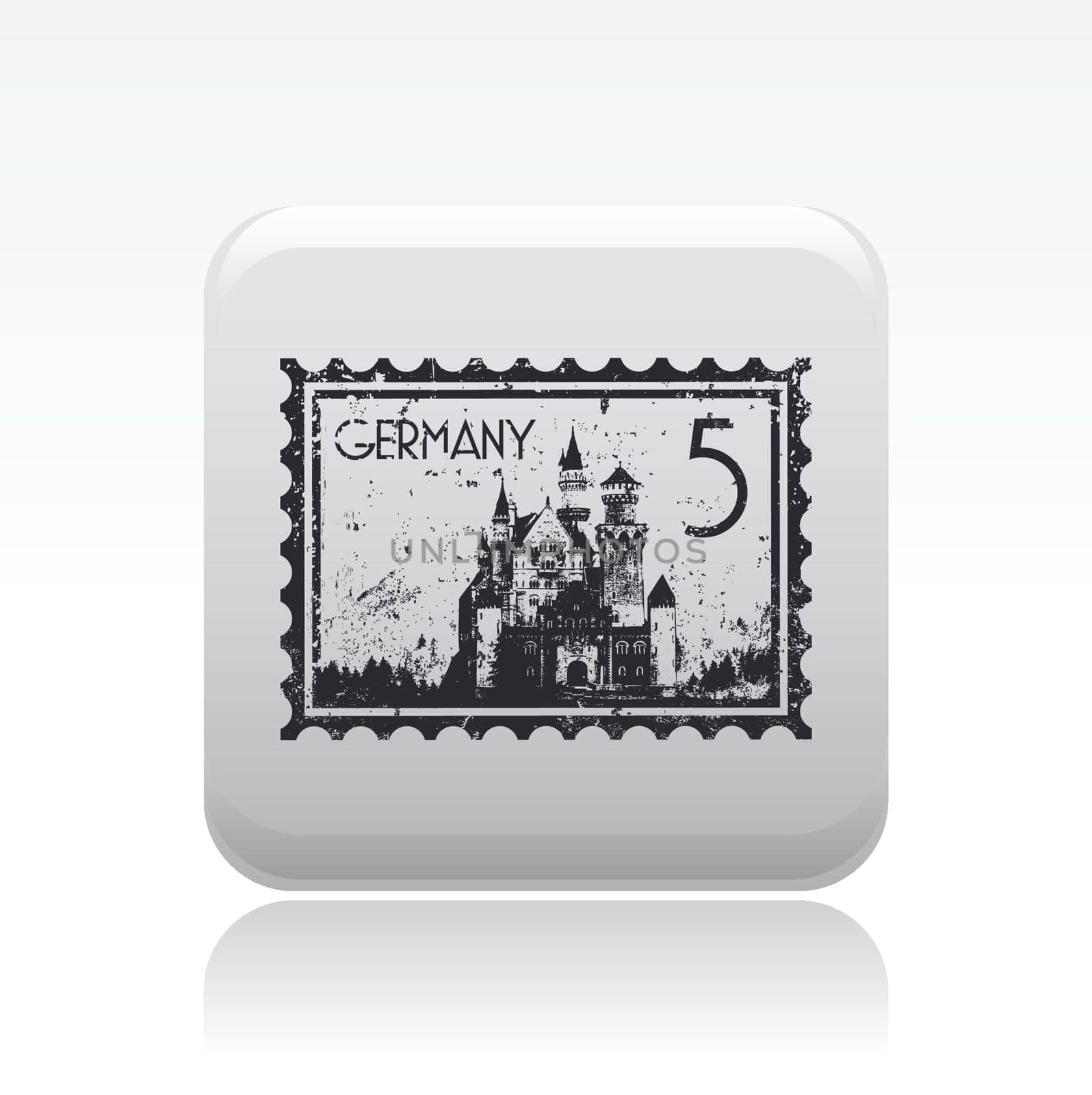 Vector illustration of single isolated Germany icon