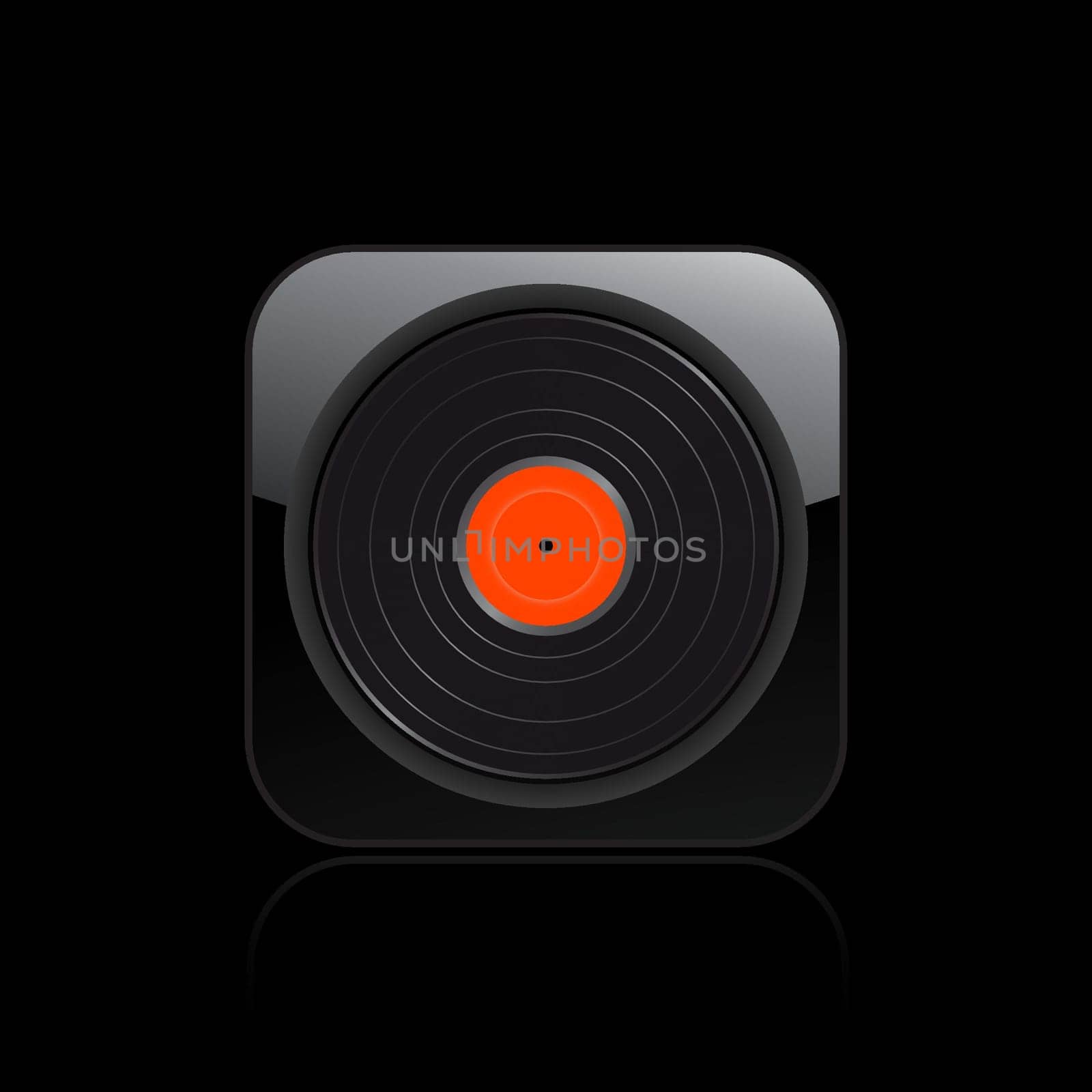 Vector illustration of single isolated vinyl icon