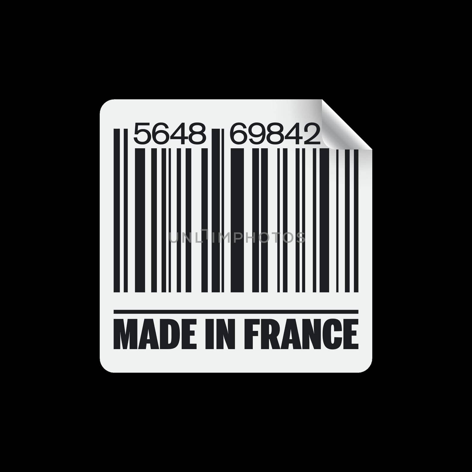 Vector illustration of single isolated made in France icon