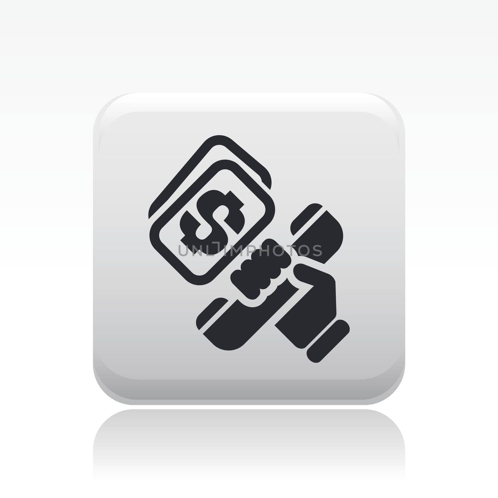 Vector illustration of single isolated phone price icon