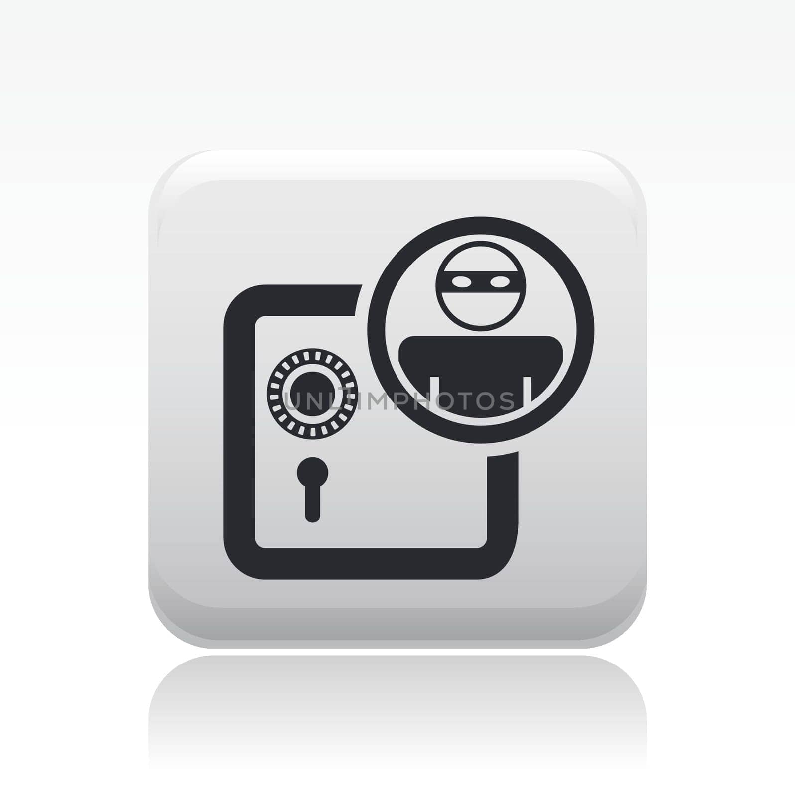 Vector illustration of single isolated thief icon