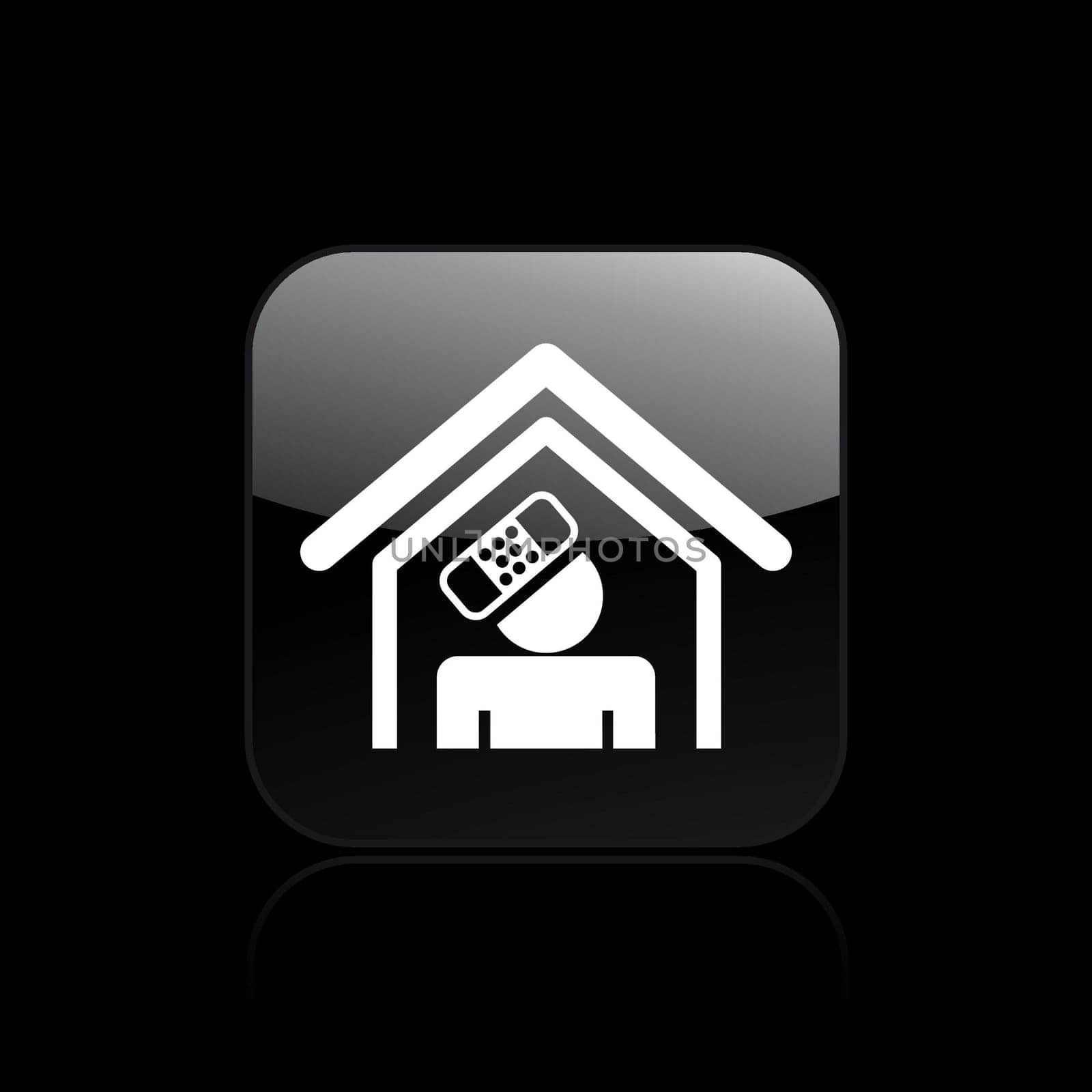 Vector illustration of single isolated home accident icon