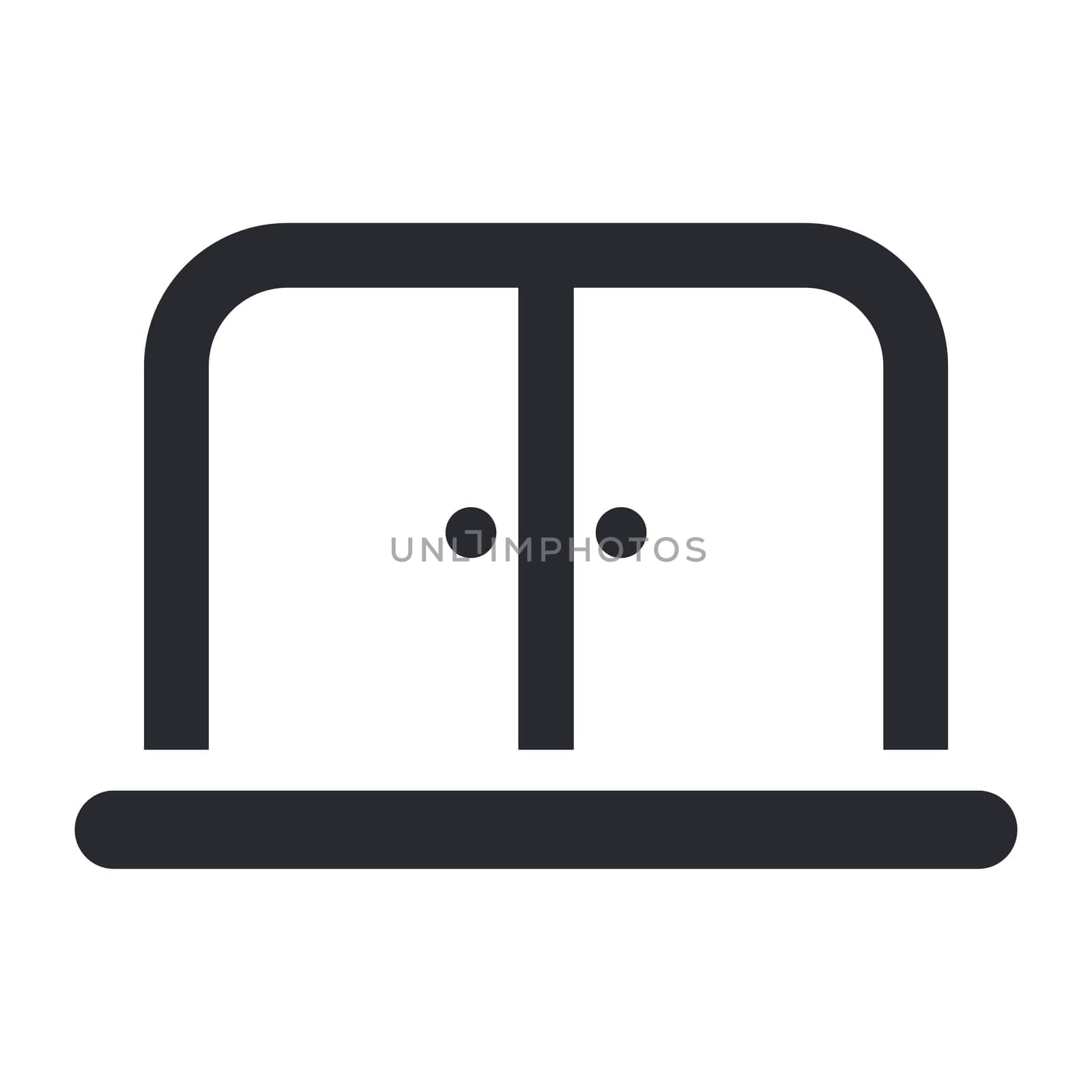 Vector illustration of single isolated doors icon
