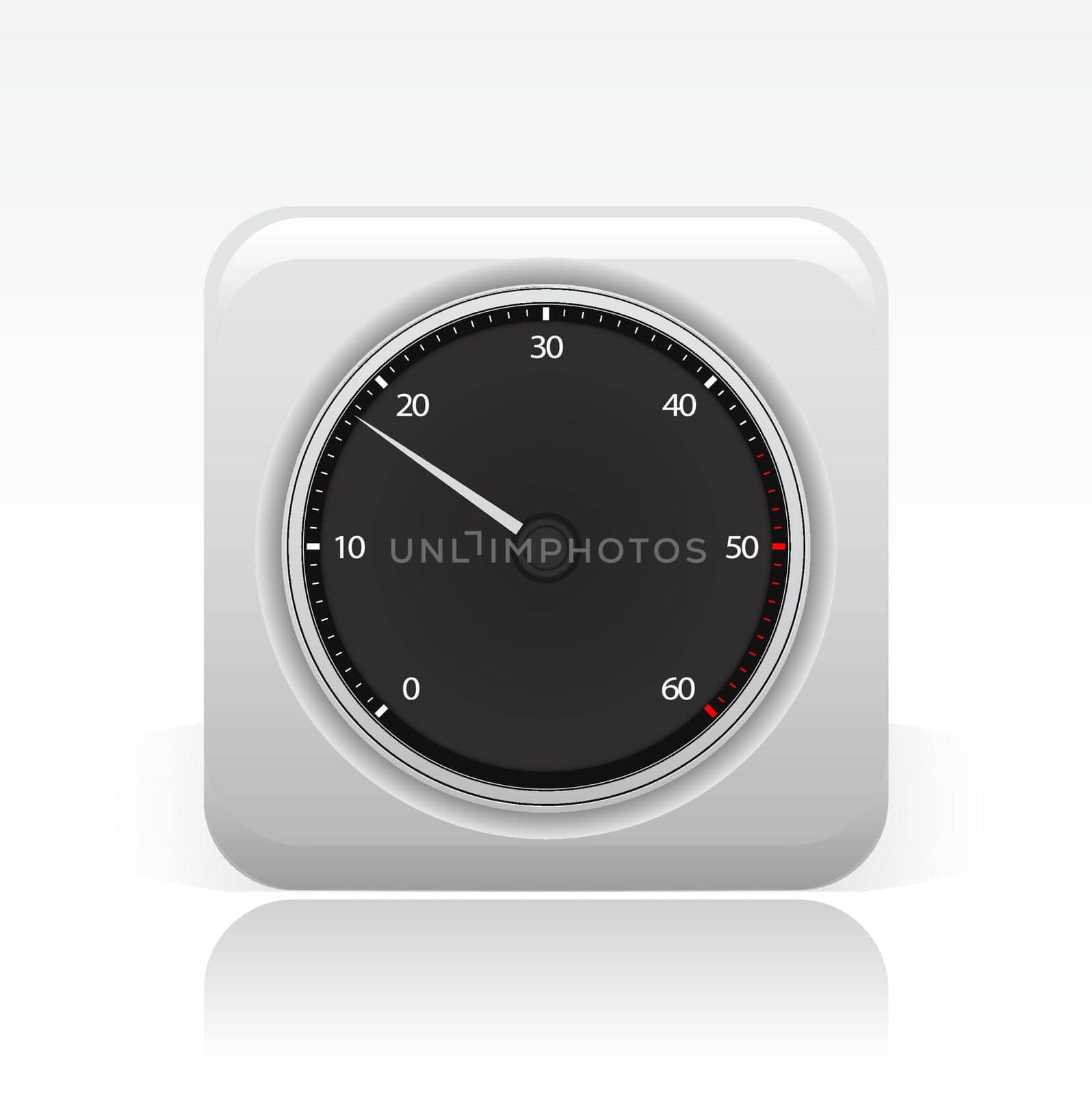 Vector illustration of single isolated tachometer icon