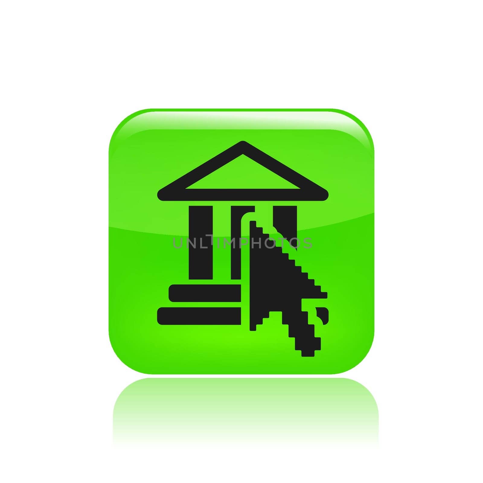 Vector illustration of single isolated button icon