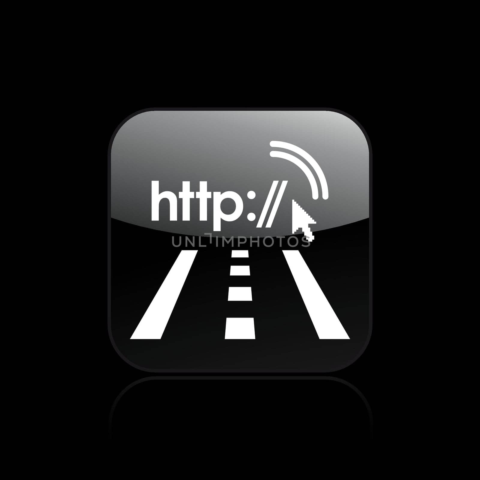 Vector illustration of single isolated web navigate icon