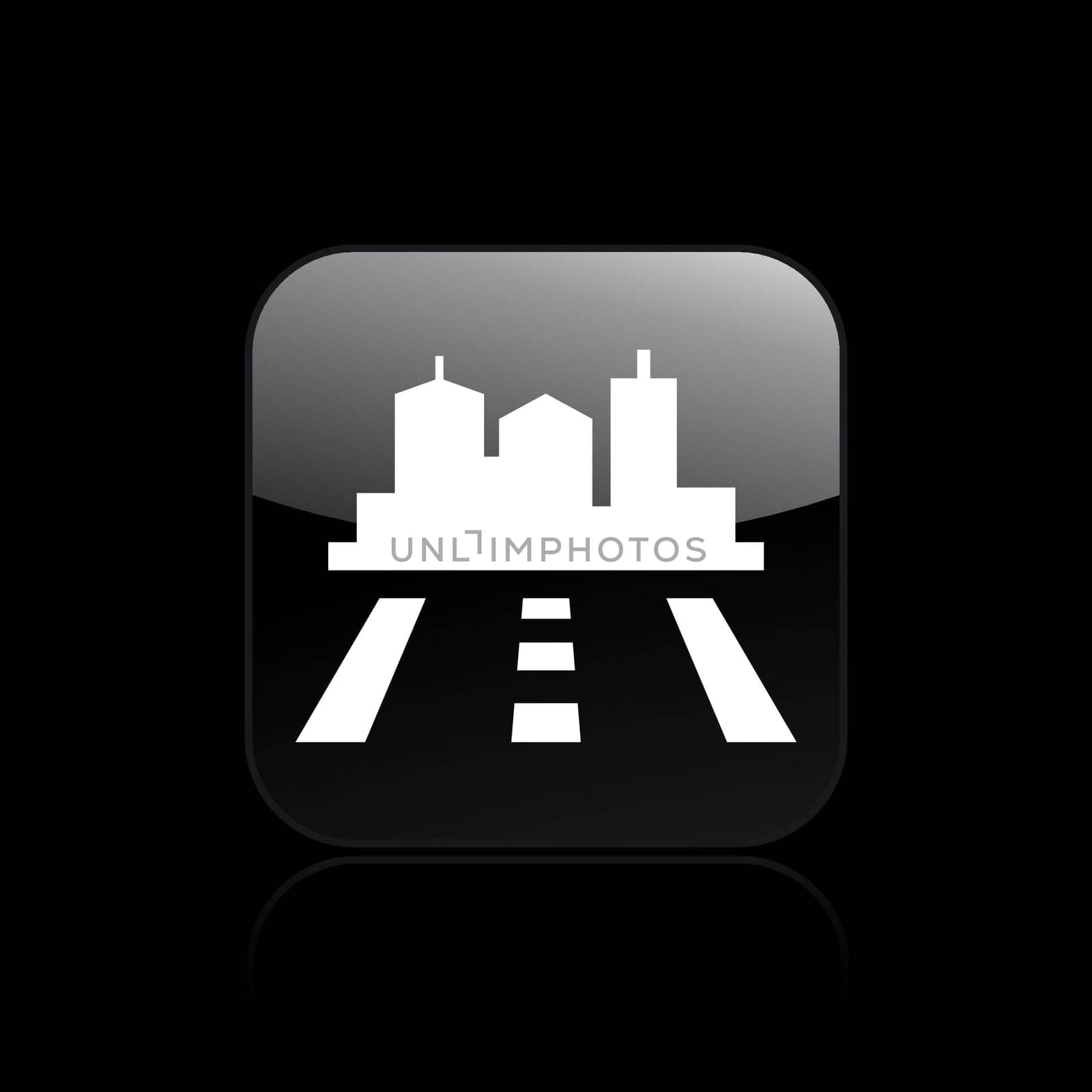Vector illustration of single isolated navigate icon
