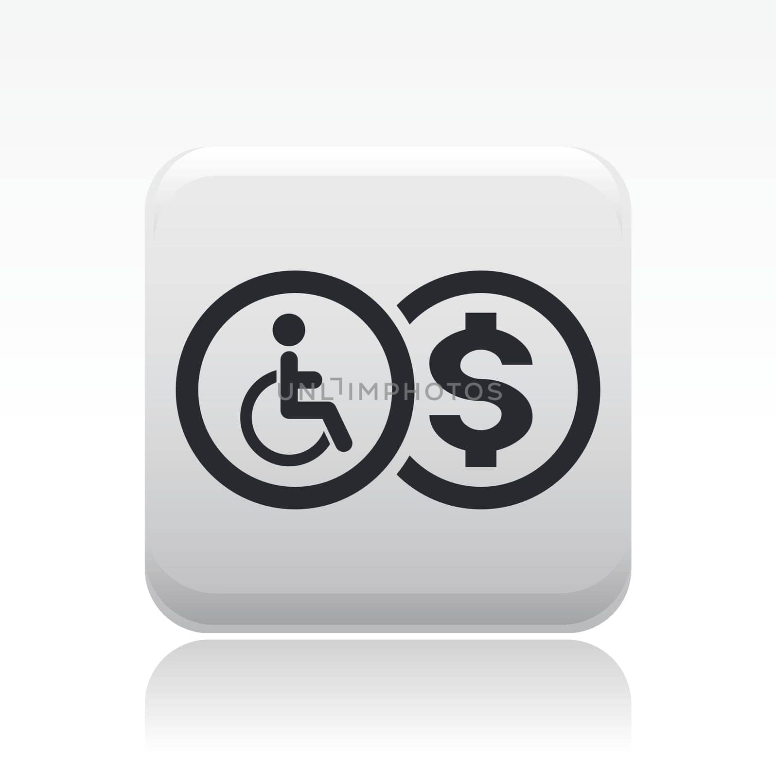 Vector illustration of single isolated handicap icon