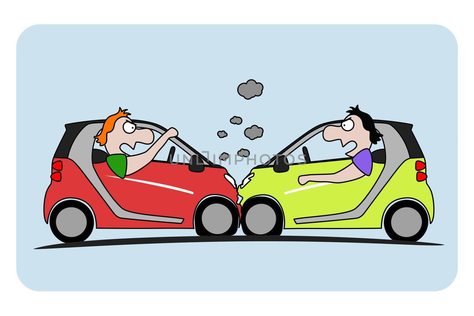Vector illustration of single isolated crash icon