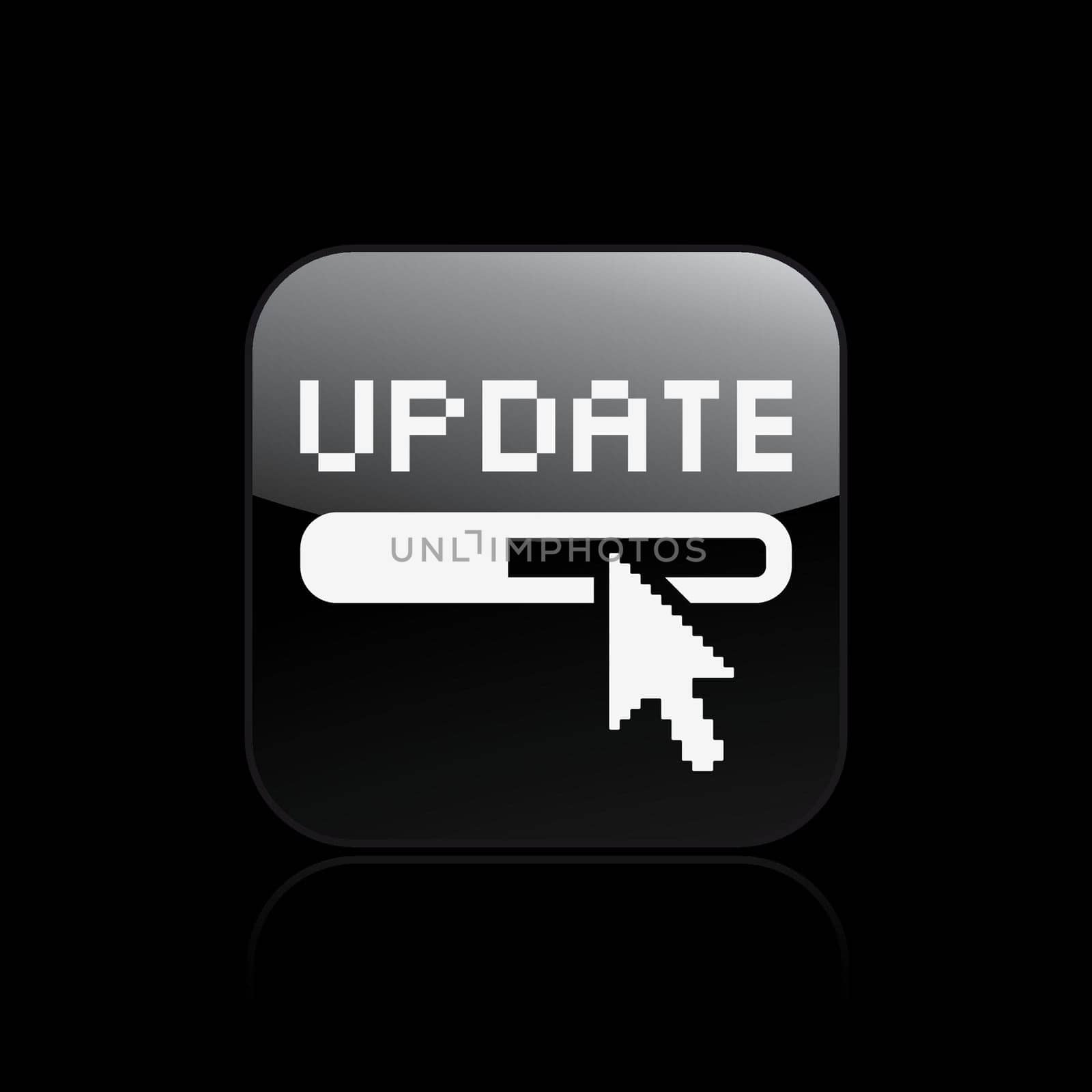 Vector illustration of single isolated update icon
