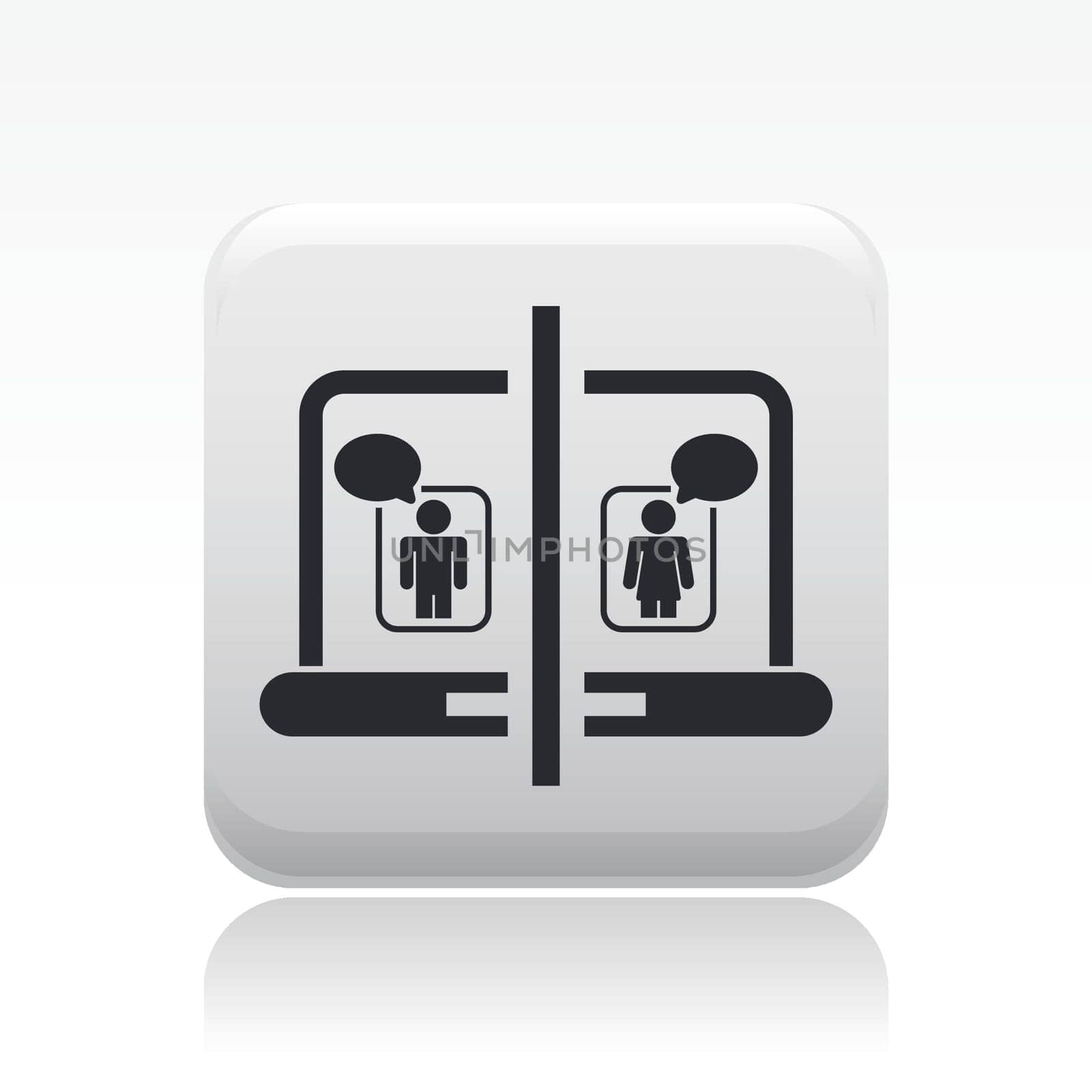 Vector illustration of single isolated chat icon