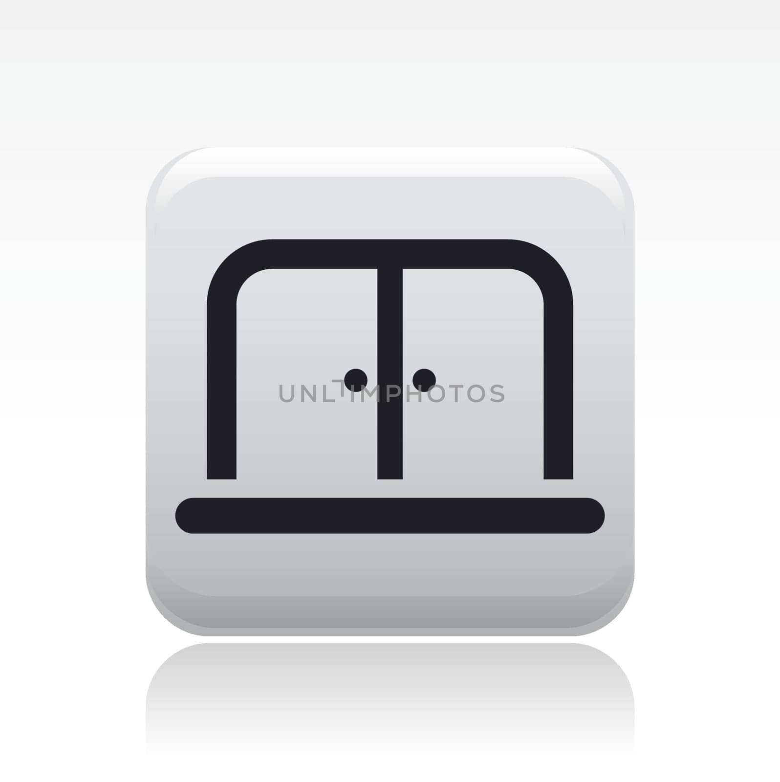 Vector illustration of single isolated doors icon