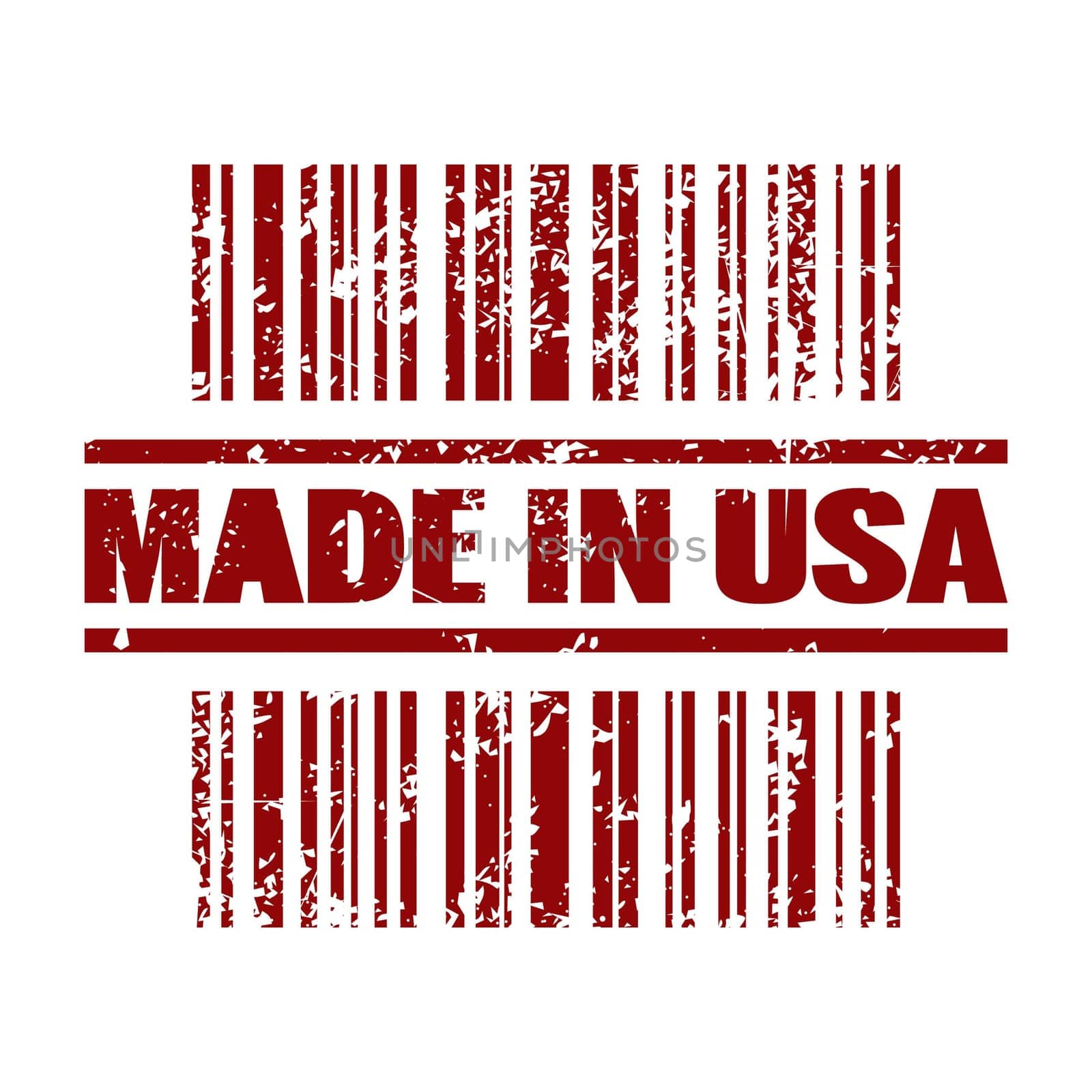 Vector illustration of single isolated made in USA icon