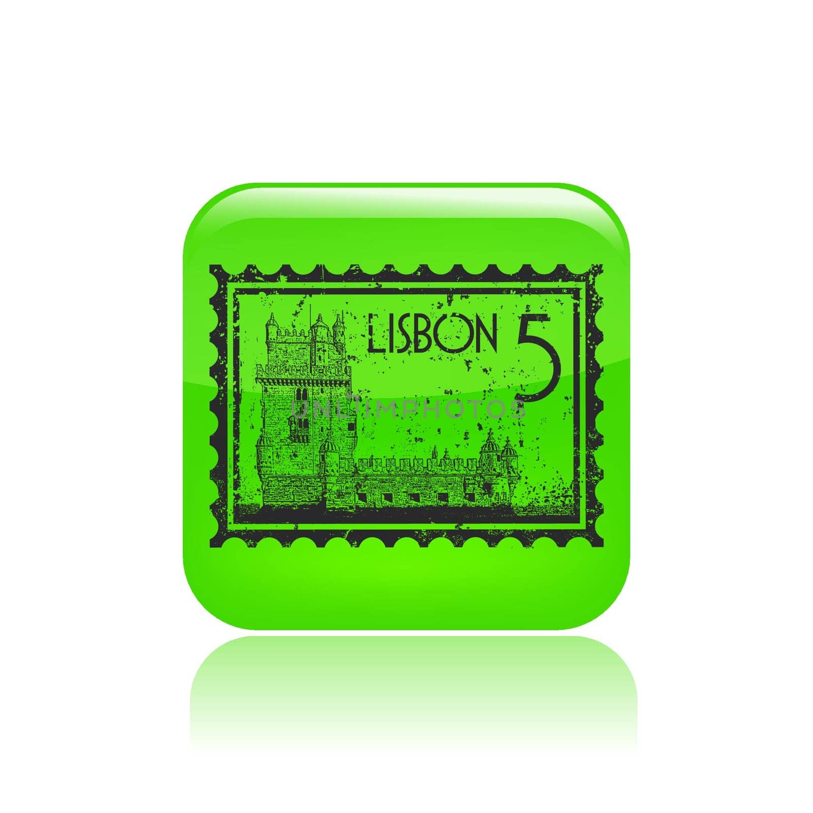 Vector illustration of single isolated Lisbon icon