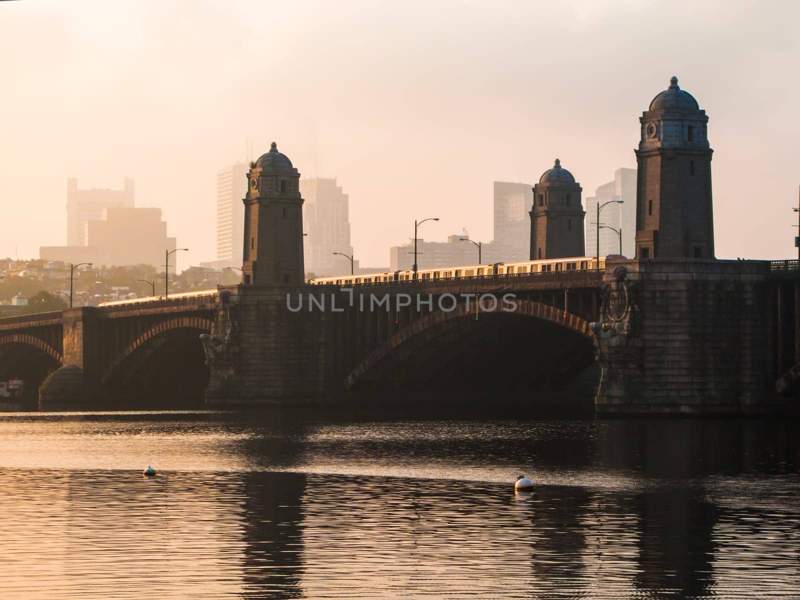 MBTA Red Line crossing Boston's Longfellow Bridge