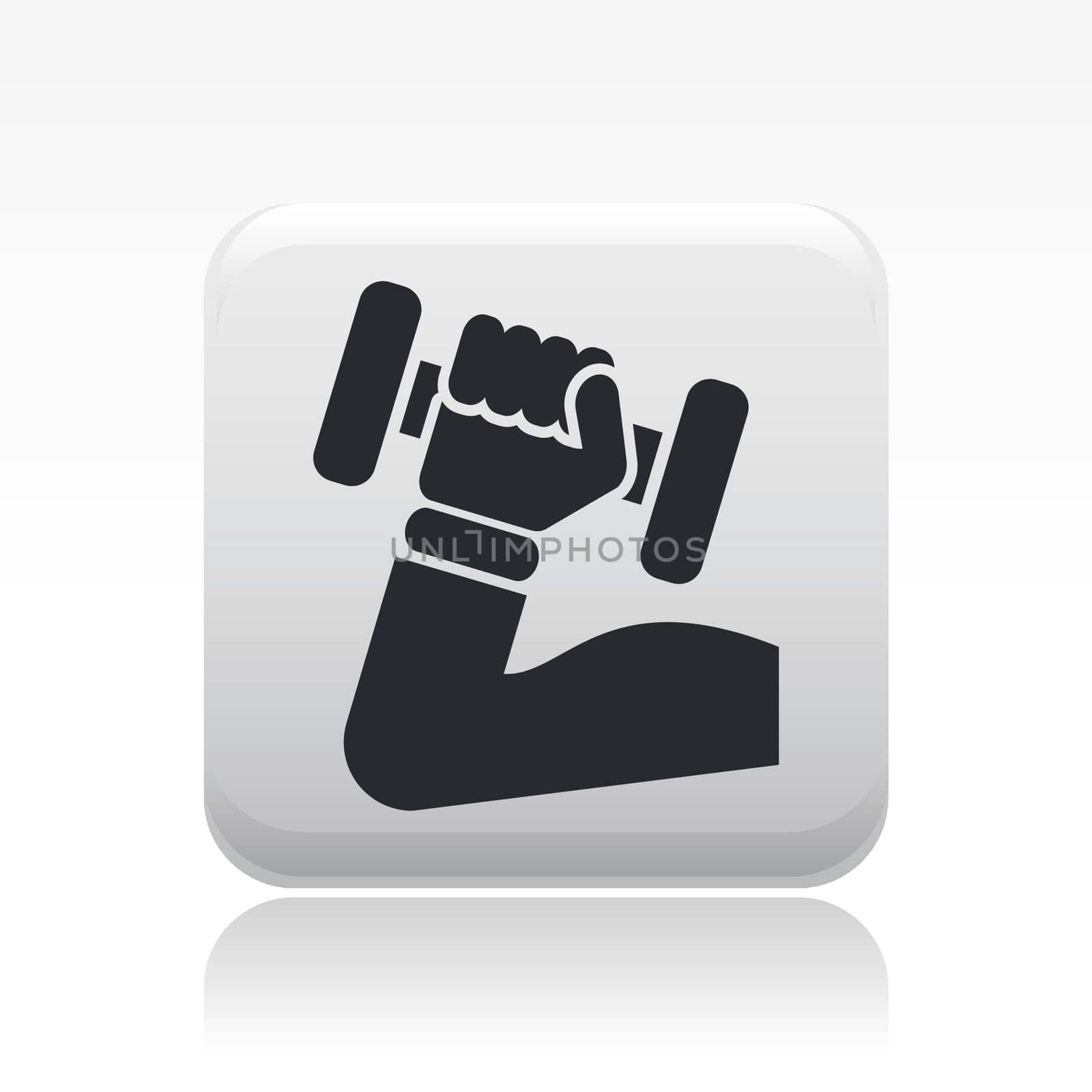 Vector illustration of single isolated gym icon